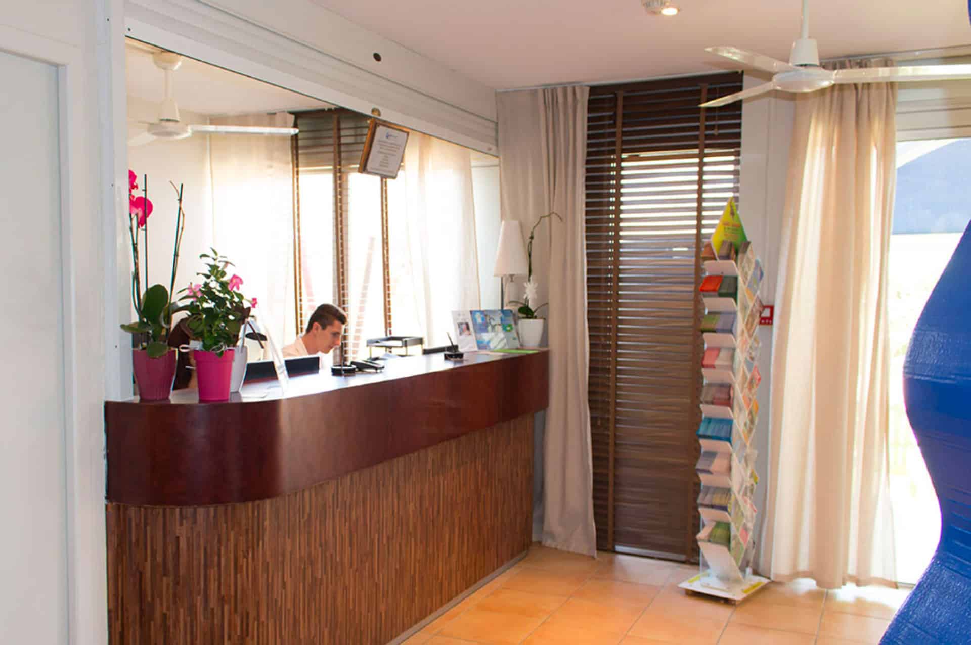 The reception of the Aguylène holiday residence in Carnon The reception of the Aguylène holiday residence in Carnon