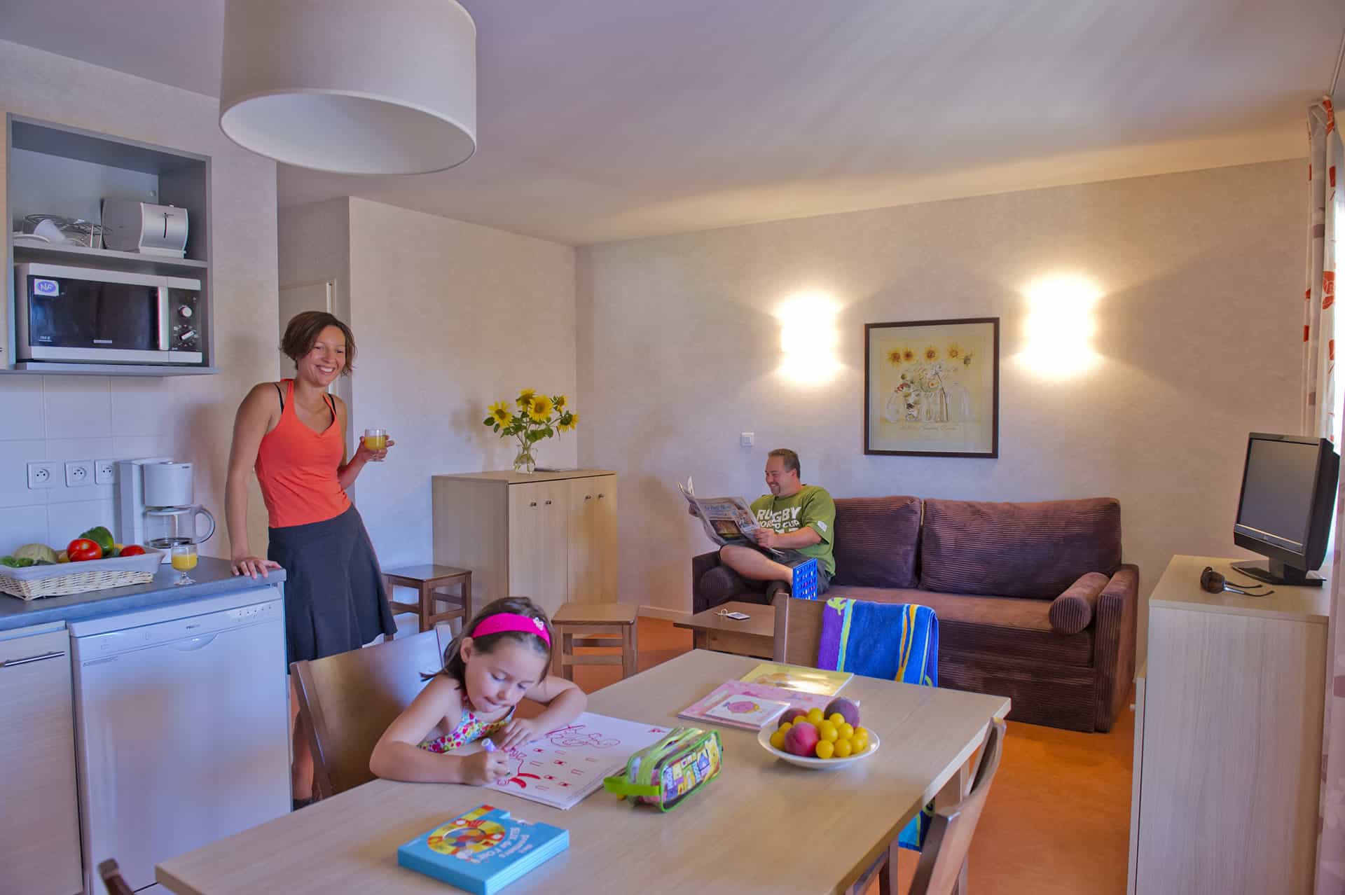 Exemple d'intérieur de la résidence de vacances Goélia L'Aquaresort à Nérac  Exemple d'intérieur de la résidence de vacances Goélia L'Aquaresort à Nérac