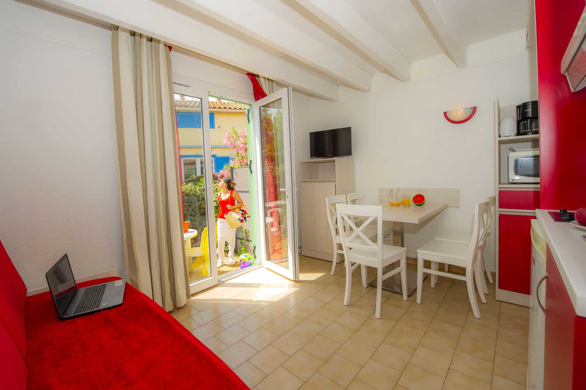 Exemple d'intérieur de la résidence de vacances Le Sun Village à Portiragnes, en Occitanie Exemple d'intérieur de la résidence de vacances Le Sun Village à Portiragnes, en Occitanie