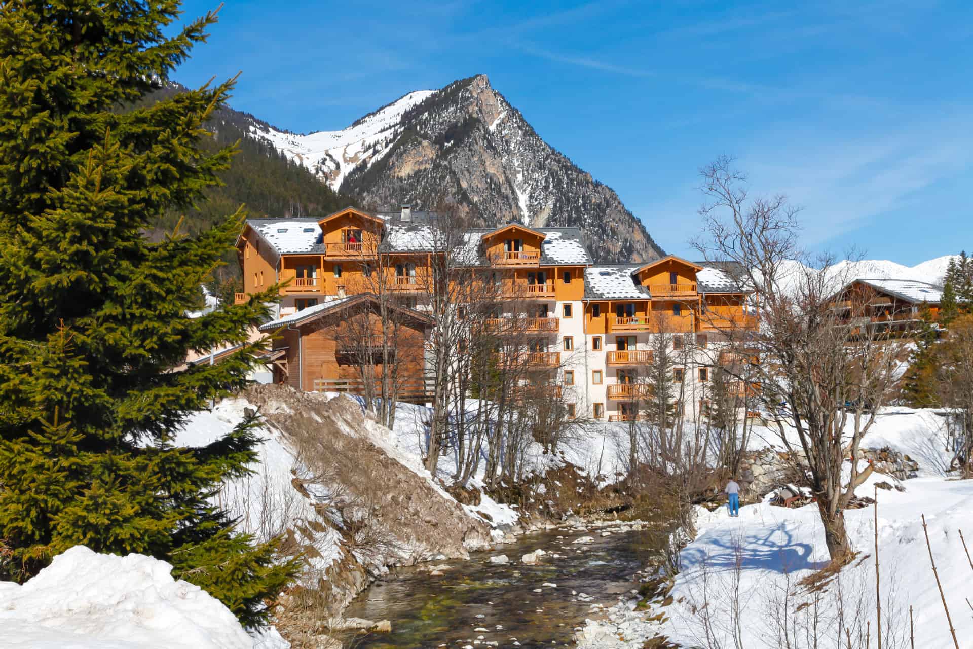 Exterior view of the Le Blanchot holiday residence in Pralognan-la-Vanoise, in the Northern Alps Exterior view of the Le Blanchot holiday residence in Pralognan-la-Vanoise, in the Northern Alps