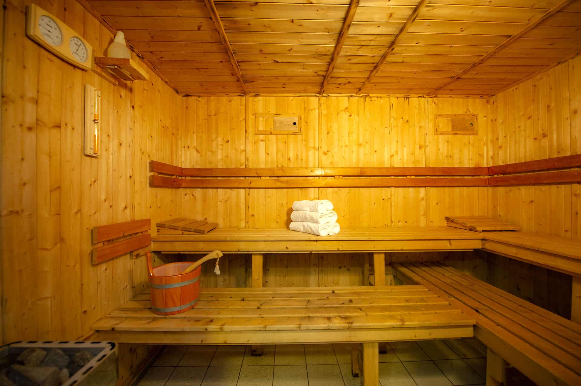 Sauna de la résidence de vacances Goélia Le Village Gaulois à St François Longchamp dans les Alpes Sauna de la résidence de vacances Goélia Le Village Gaulois à St François Longchamp dans les Alpes