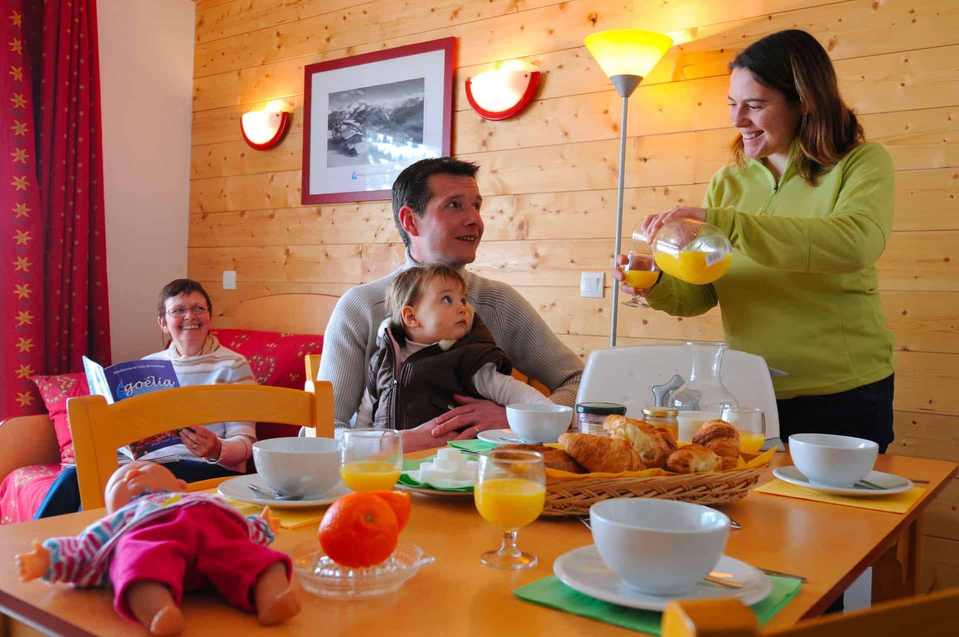Example of the interior of the holiday residence Les Flocons d'Argent in Aussois, in the Northern Alps Example of the interior of the holiday residence Les Flocons d'Argent in Aussois, in the Northern Alps