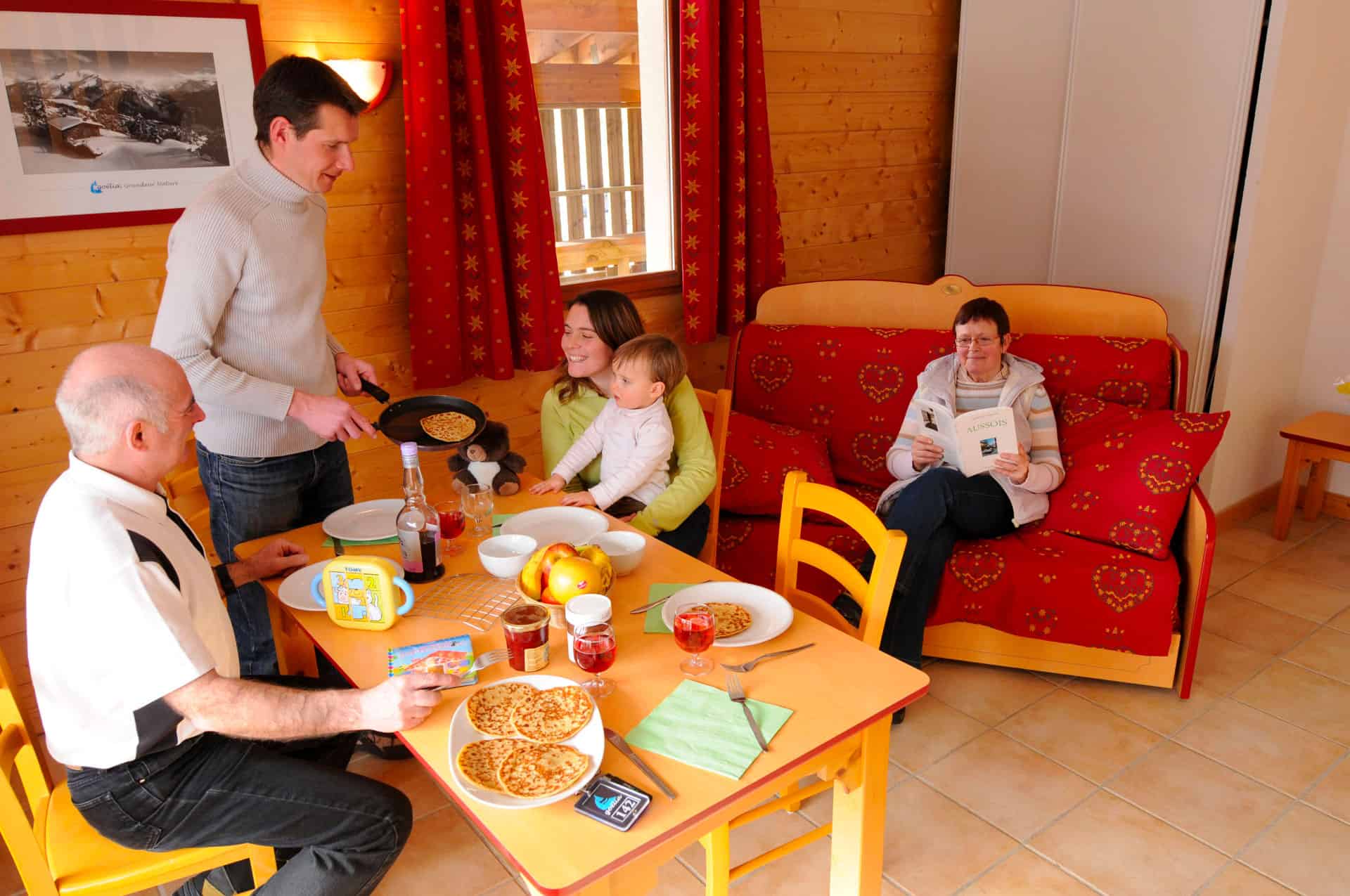 Example of the interior of the holiday residence Les Flocons d'Argent in Aussois, in the Northern Alps Example of the interior of the holiday residence Les Flocons d'Argent in Aussois, in the Northern Alps