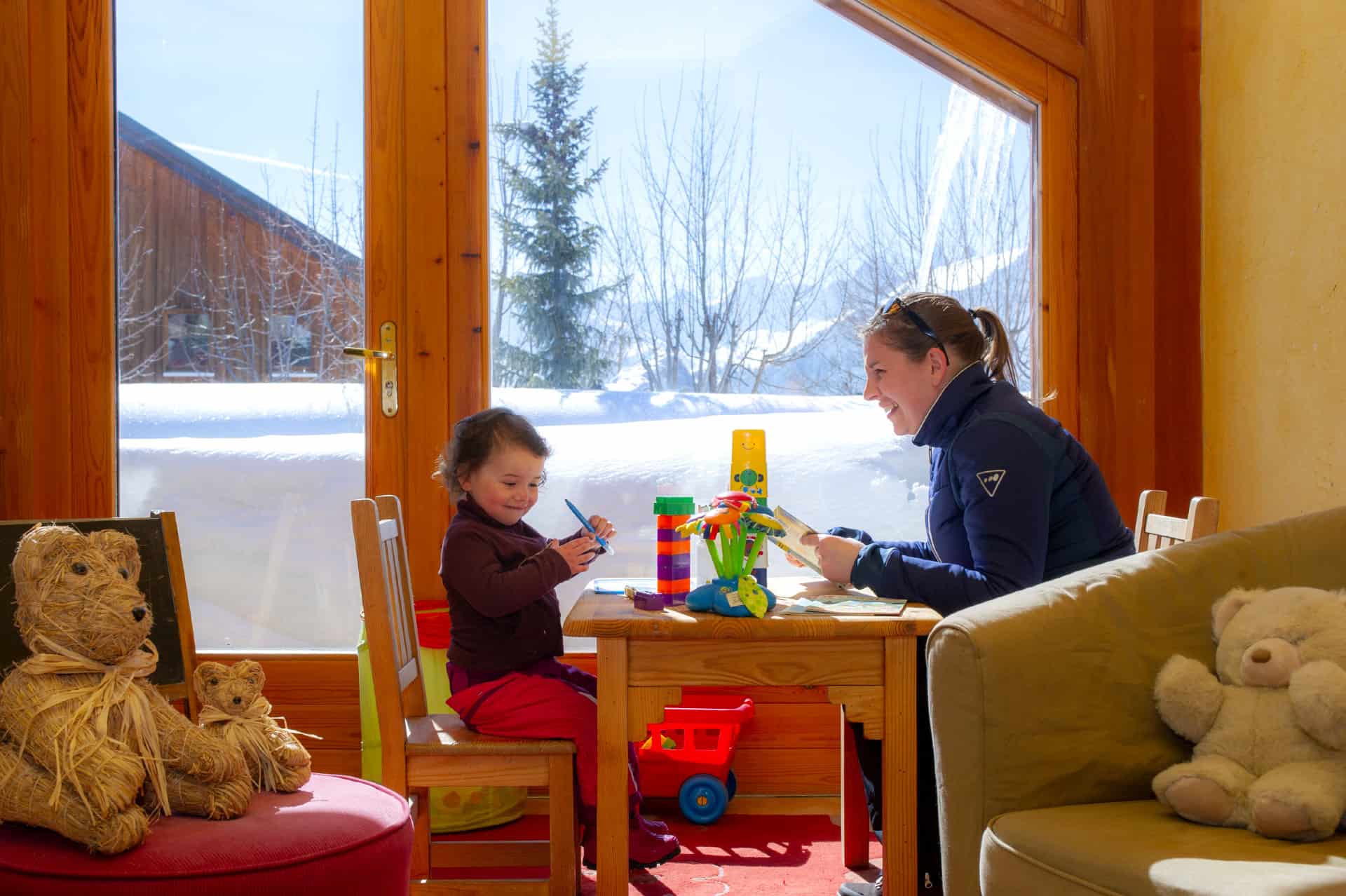 Récéption de la résidence de vacances Goélia Les Chalets de La Toussuire à La Toussuire dans les Alpes Récéption de la résidence de vacances Goélia Les Chalets de La Toussuire à La Toussuire dans les Alpes
