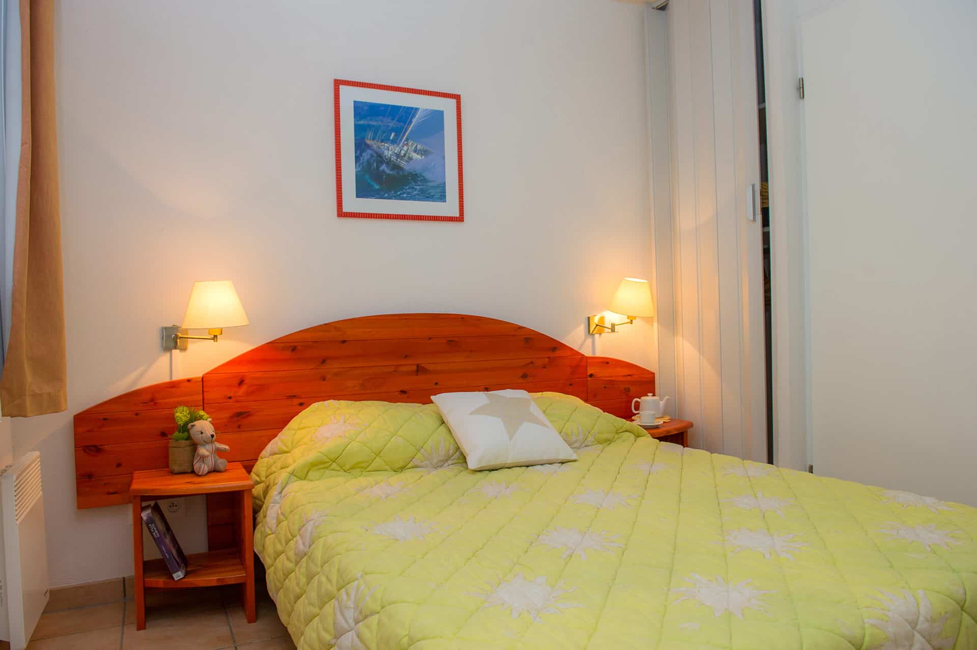 Exemple de chambre de la résidence de vacances Goélia le Cordouan à Soulac sur Mer Exemple de chambre de la résidence de vacances Goélia le Cordouan à Soulac sur Mer