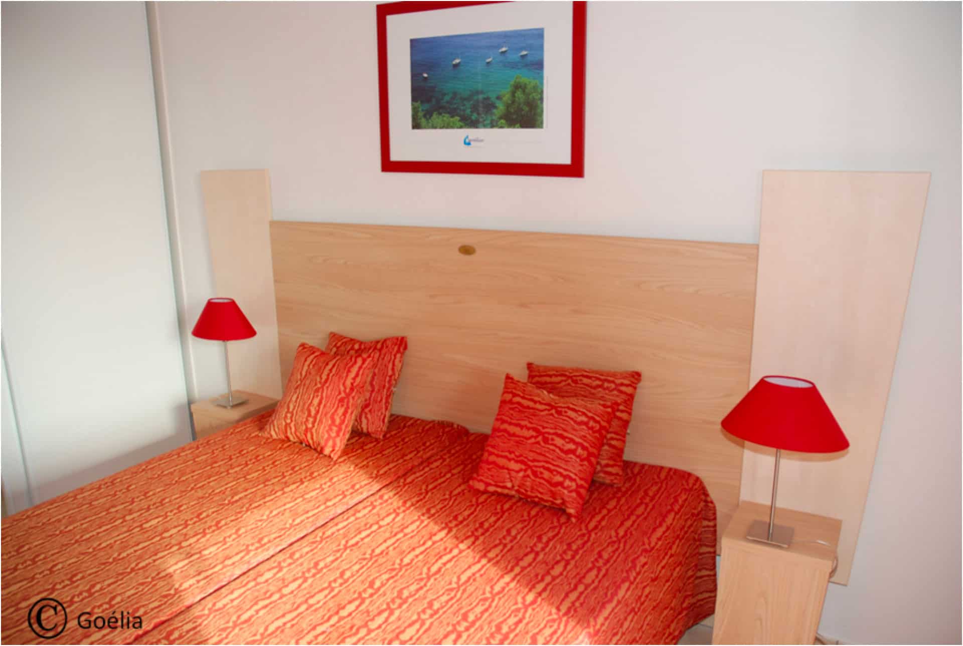 Exemple de chambre de la résidence de vacances Goélia Royal Cap à VIlleneuve Loubet Exemple de chambre de la résidence de vacances Goélia Royal Cap à VIlleneuve Loubet