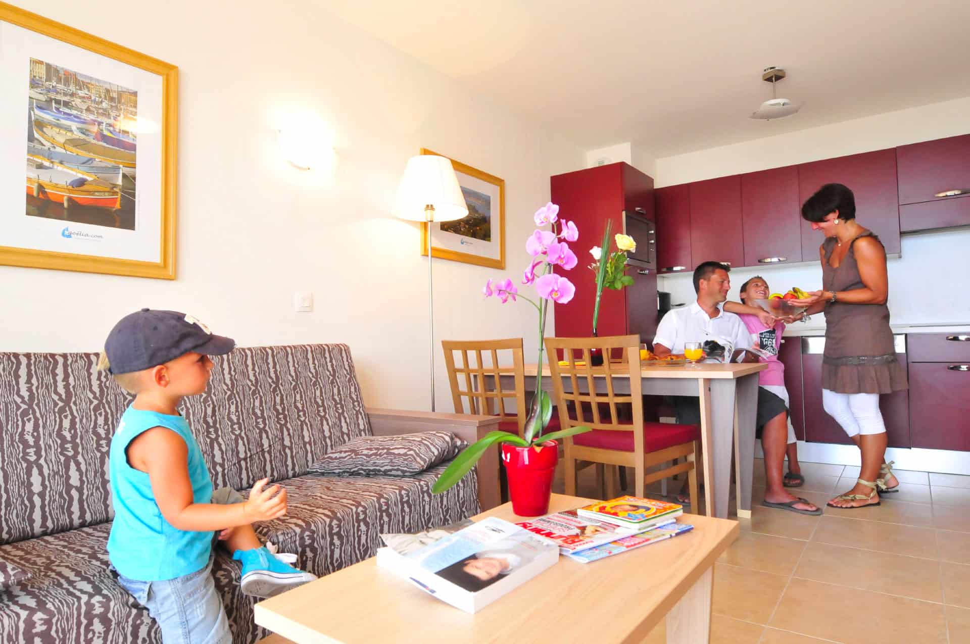 Exemple d'intérieur de la résidence Goélia Royal Cap à Villeneuve Loubet Exemple d'intérieur de la résidence Goélia Royal Cap à Villeneuve Loubet