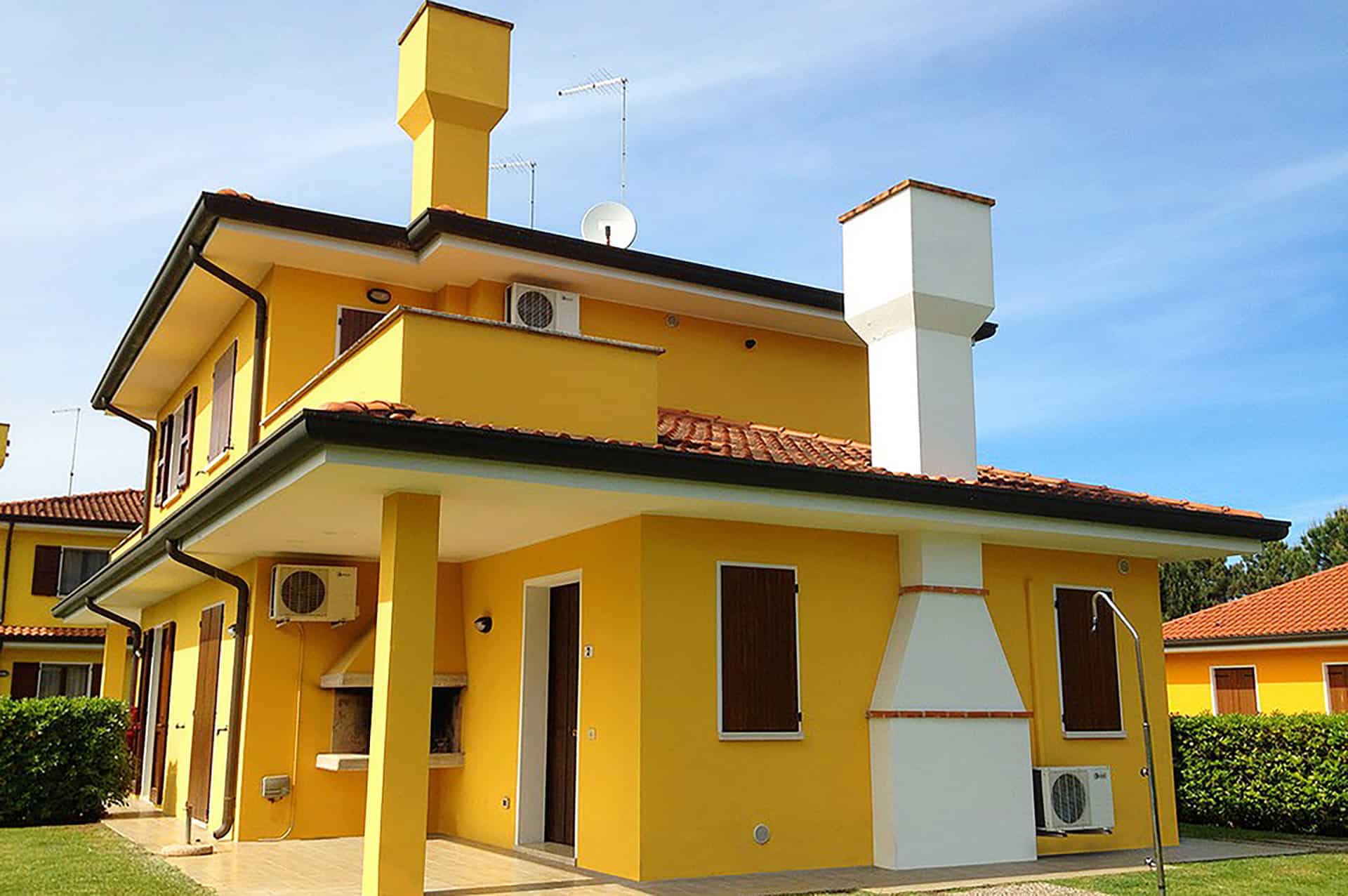 Extérieur et jardin d'un V4 dans la résidence vacances Albarella en Italie Extérieur et jardin d'un V4 dans la résidence vacances Albarella en Italie