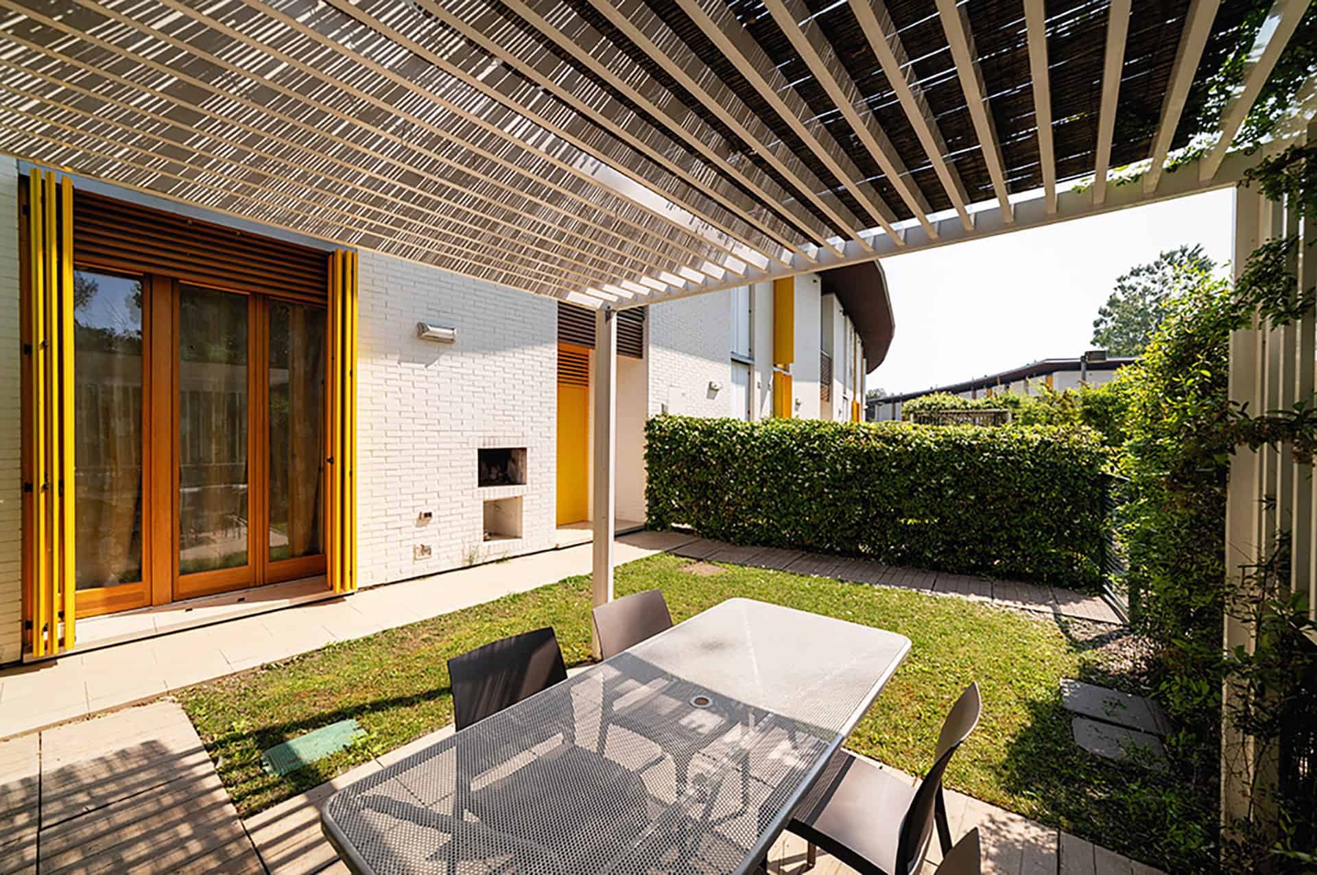 Exemple de terrasse dans un logement de la résidence de vacances Albarella en Italie Exemple de terrasse dans un logement de la résidence de vacances Albarella en Italie
