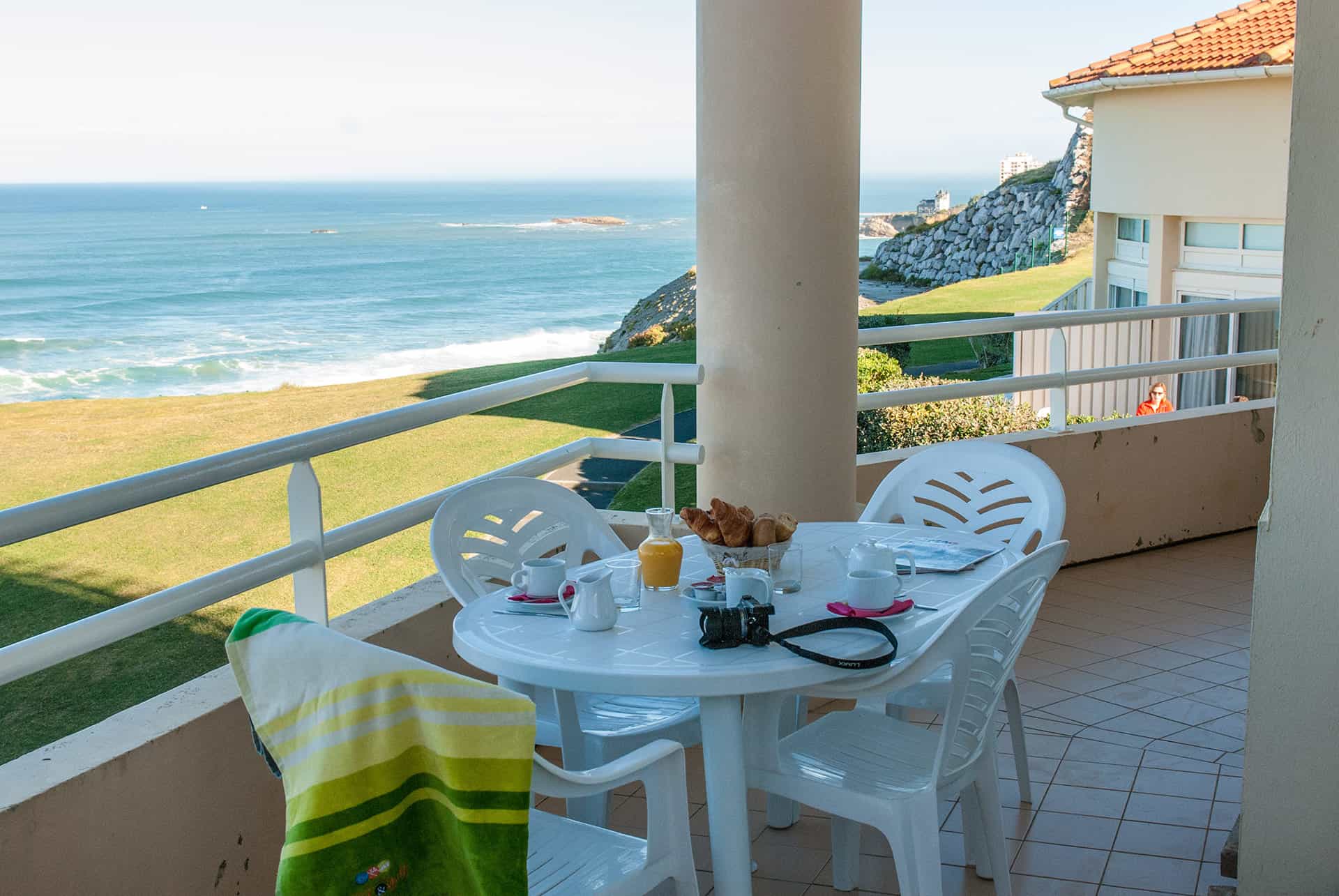 Exemple de vue  sur mer d'un appartement 2 pièces 6 personnes de la résidence Eugénie à Biarritz Exemple de vue  sur mer d'un appartement 2 pièces 6 personnes de la résidence Eugénie à Biarritz