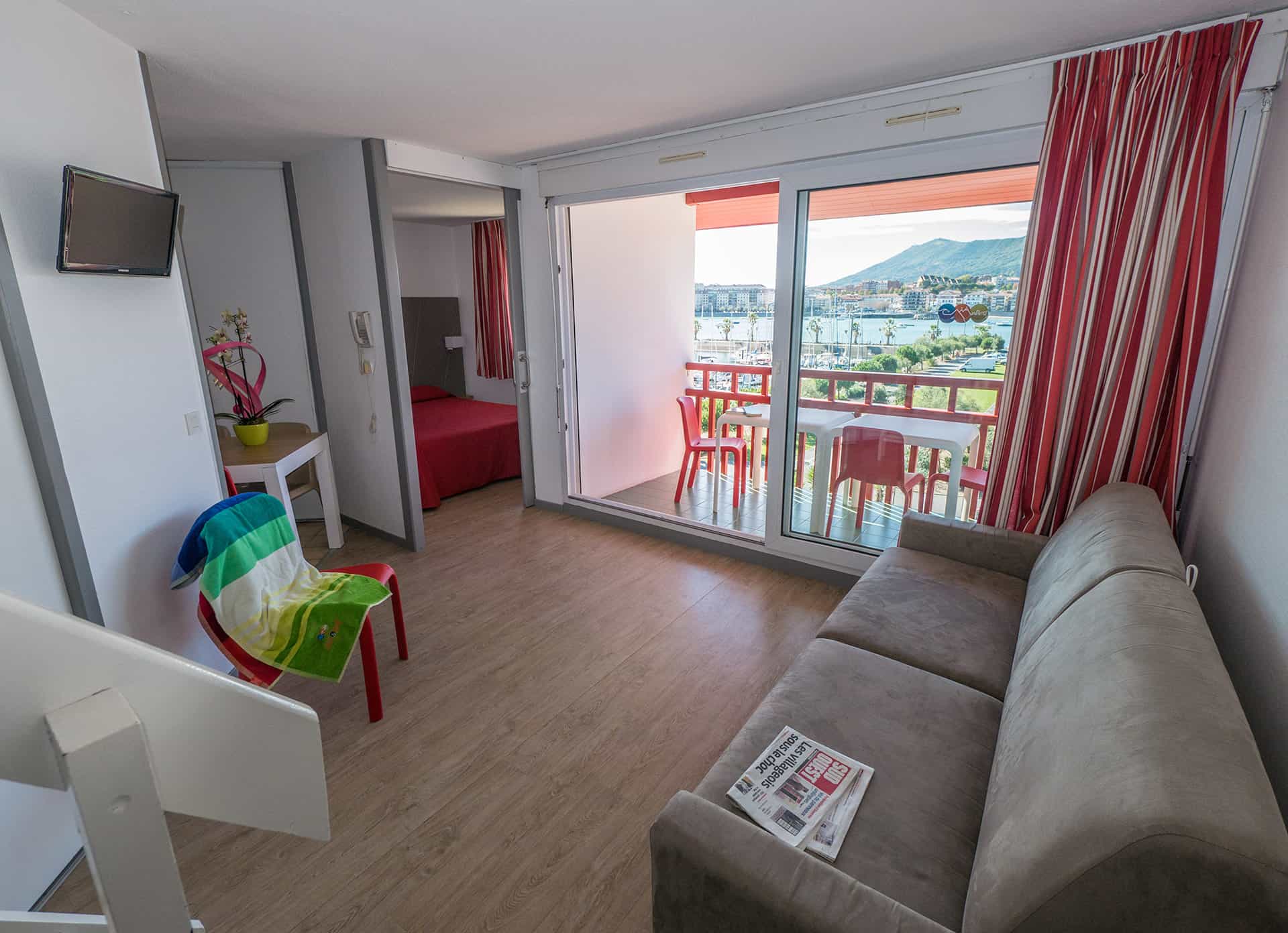 Exemple de salon de la résidence de vacances Sokoburu à Hendaye Exemple de salon de la résidence de vacances Sokoburu à Hendaye