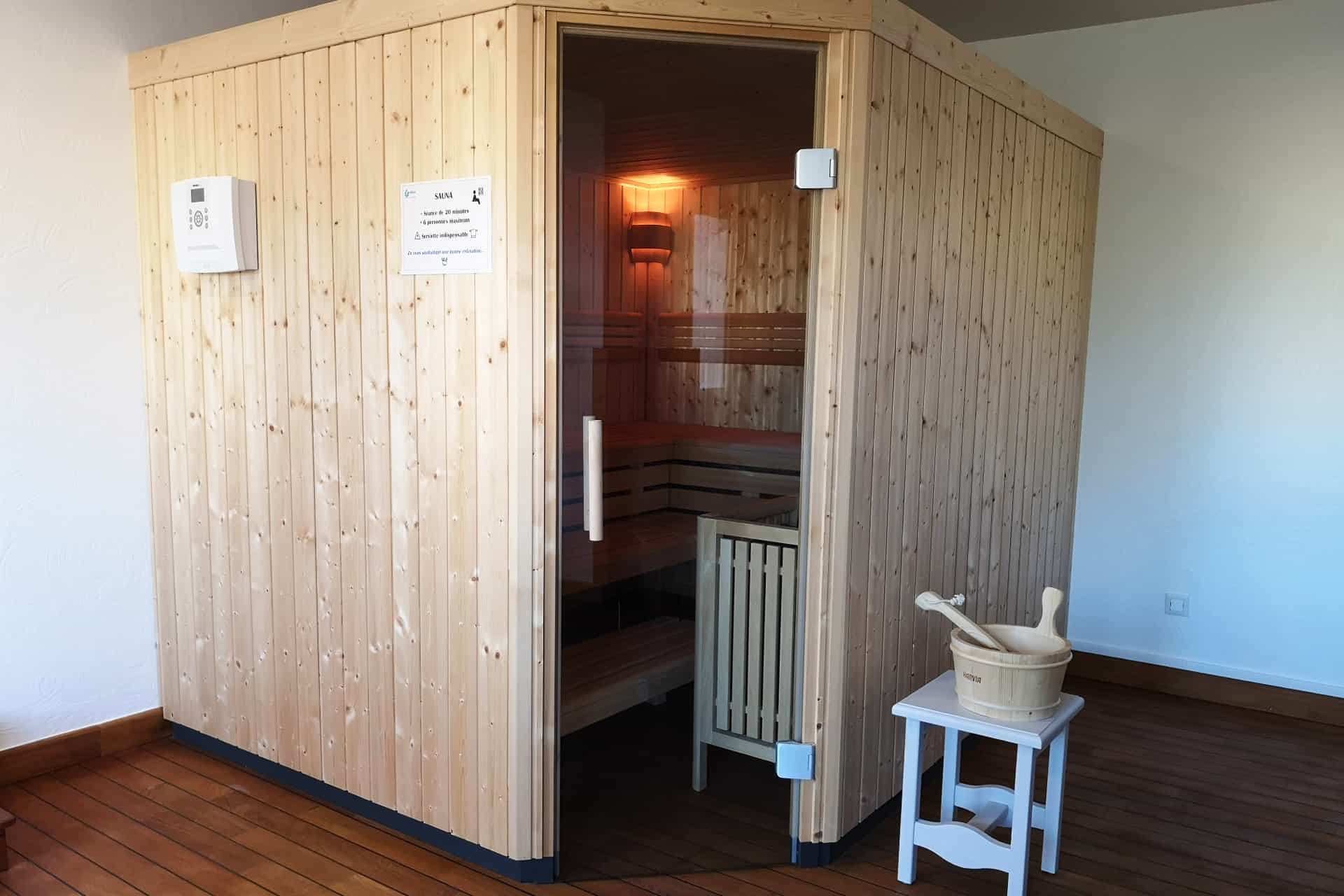 Sauna at the Goélia Les Jardins d'Azur holiday residence in St Raphaël  Sauna at the Goélia Les Jardins d'Azur holiday residence in St Raphaël