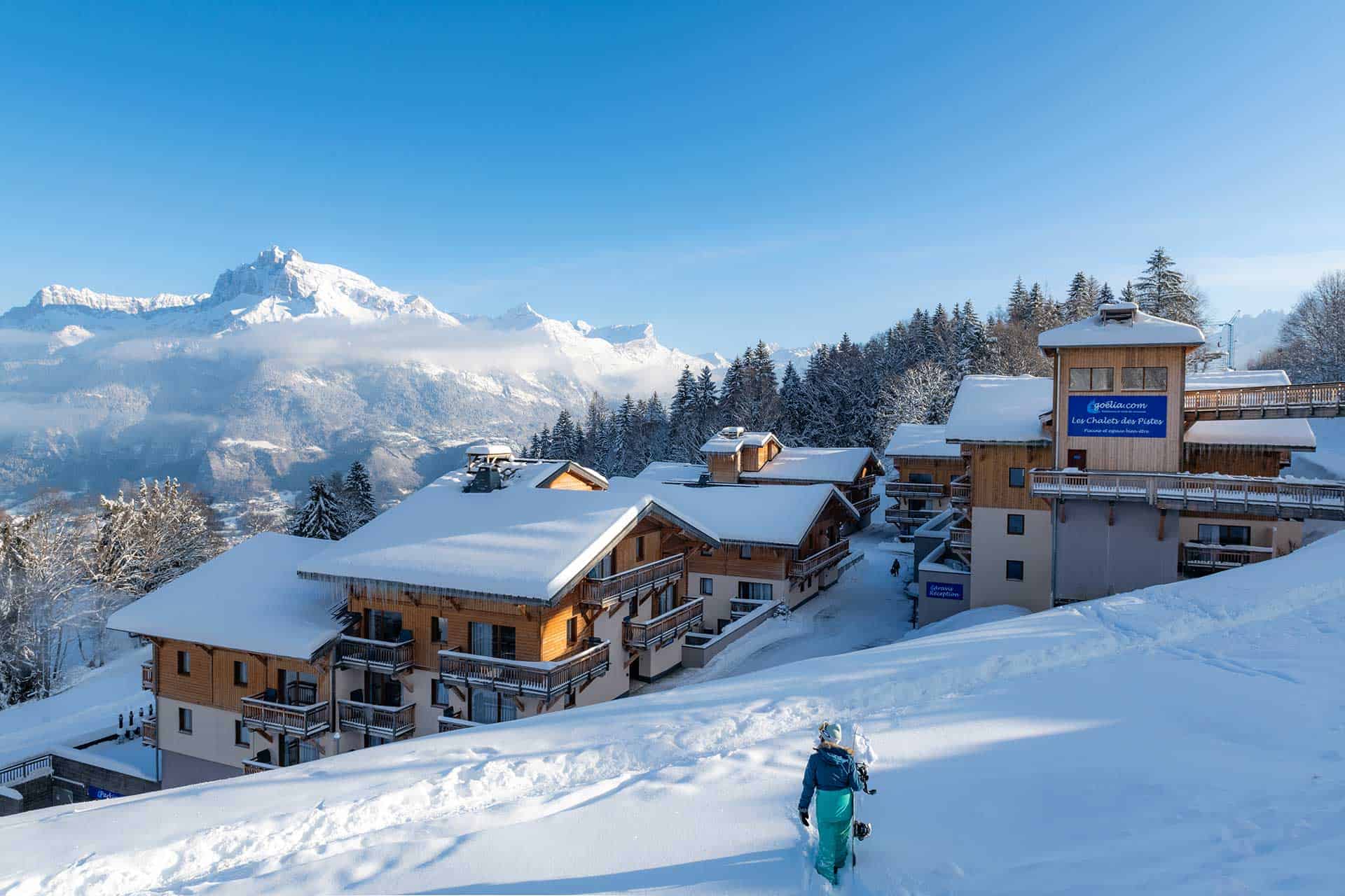 Au pied des pistes, la résidence de vacances Goélia Les Chalets des Pistes à Combloux dans les Alpes du Nord Au pied des pistes, la résidence de vacances Goélia Les Chalets des Pistes à Combloux dans les Alpes du Nord