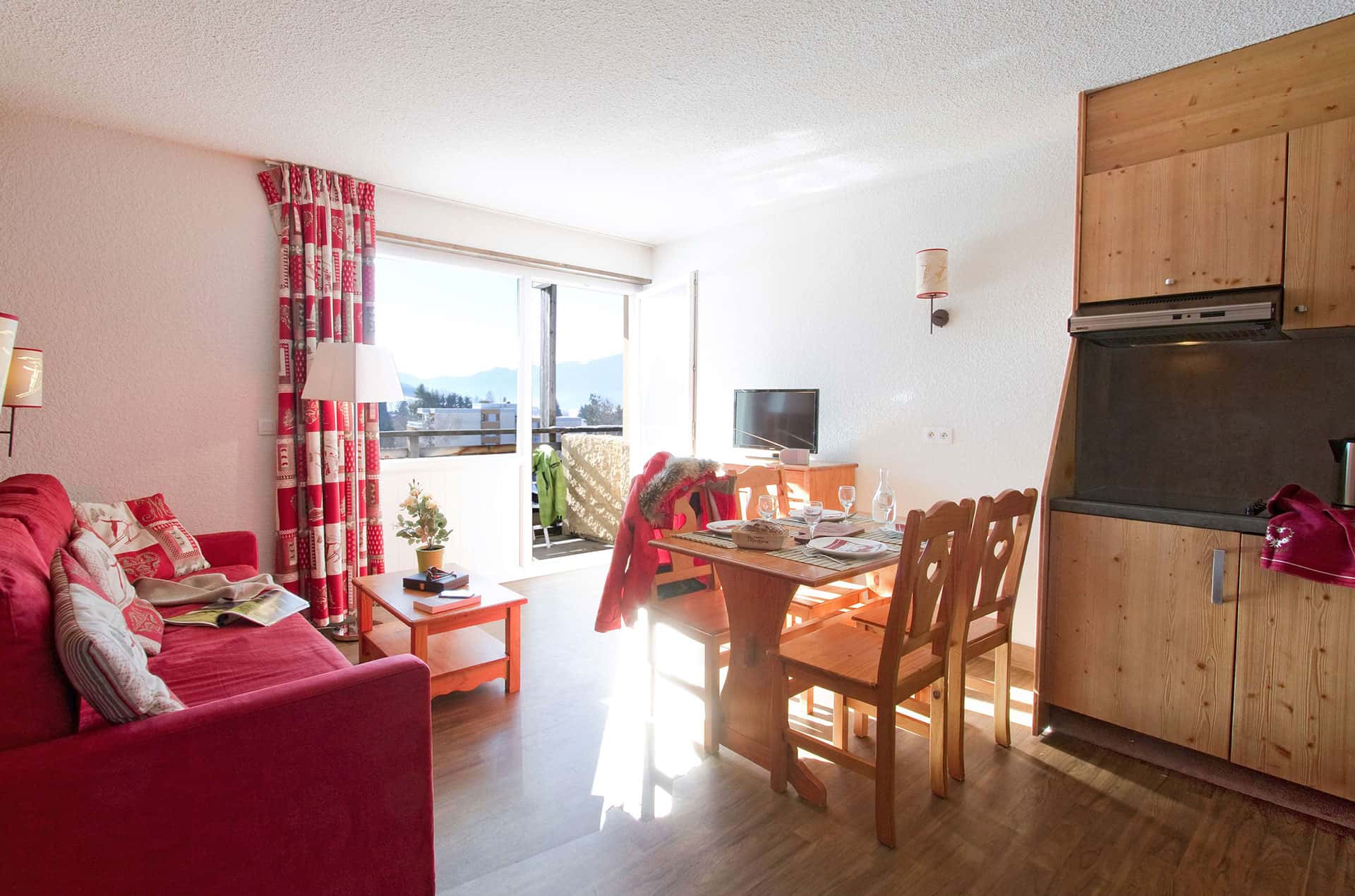 Example of the interior of a flat at the Goélia Le Sornin holiday residence in Autrans en Vercors Example of the interior of a flat at the Goélia Le Sornin holiday residence in Autrans en Vercors