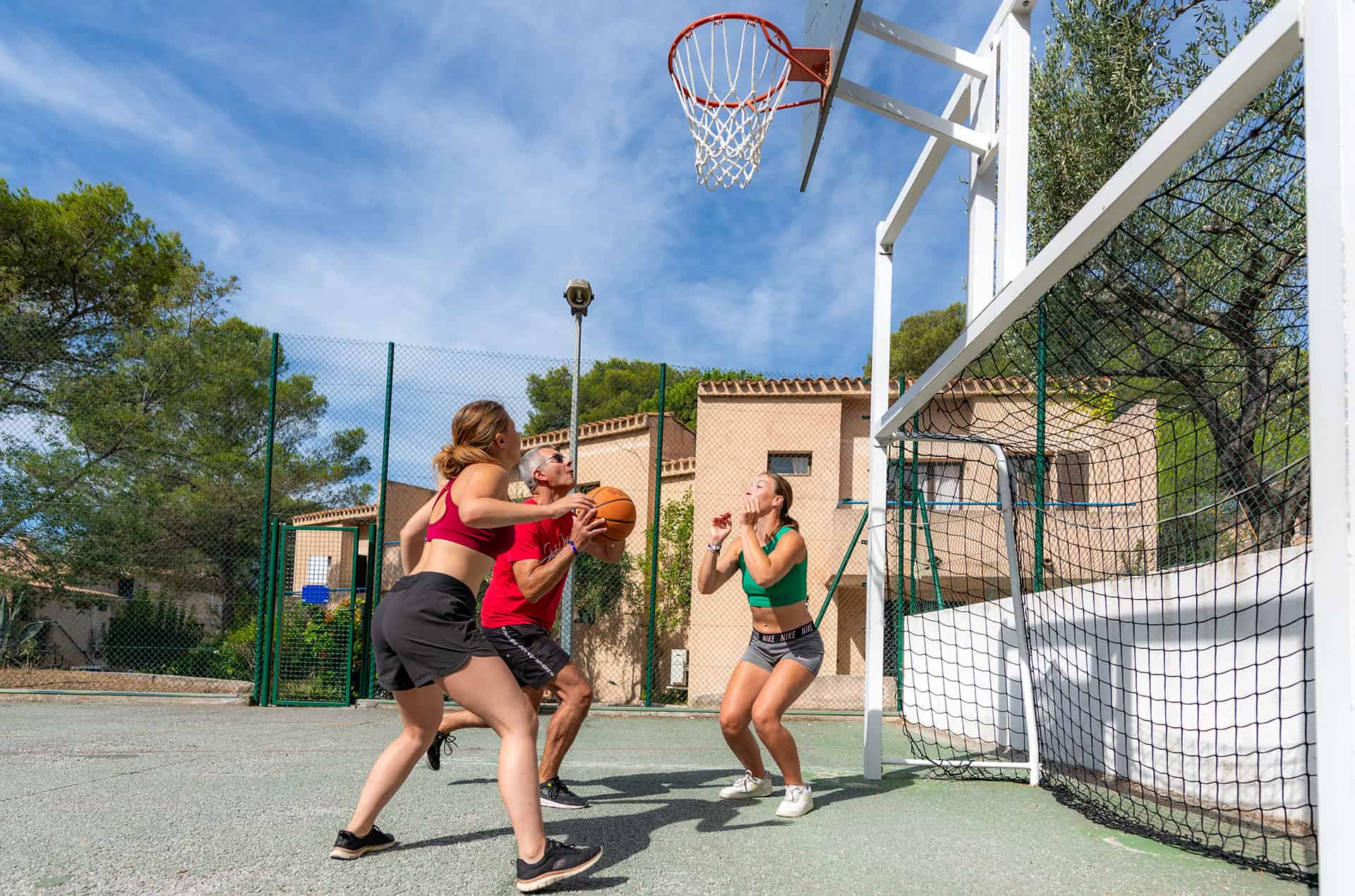 Sports ground at the Goélia Les Jardins d'Azur holiday residence in St Raphaël on the Côte d'Azur Sports ground at the Goélia Les Jardins d'Azur holiday residence in St Raphaël on the Côte d'Azur