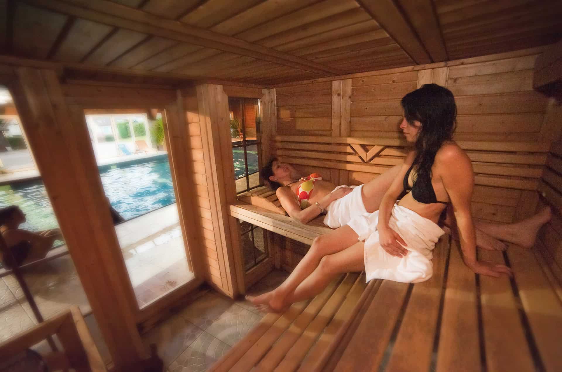 Sauna de la résidence de vacances Les Vallées à la Bresse Sauna de la résidence de vacances Les Vallées à la Bresse