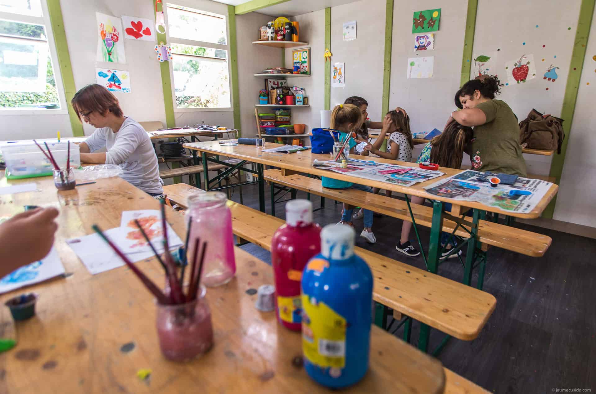 Club enfants de la résidence de vacances Roca Grossa à Calella, au sud de la Costa Brava, en Espagne Club enfants de la résidence de vacances Roca Grossa à Calella, au sud de la Costa Brava, en Espagne