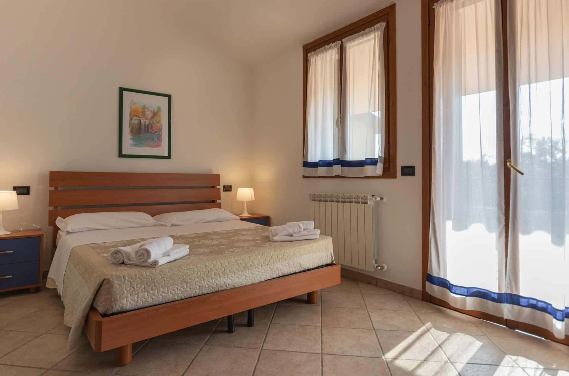 Exemple de chambre d'un S3 dans la résidence vacances Albarella en Italie Exemple de chambre d'un S3 dans la résidence vacances Albarella en Italie