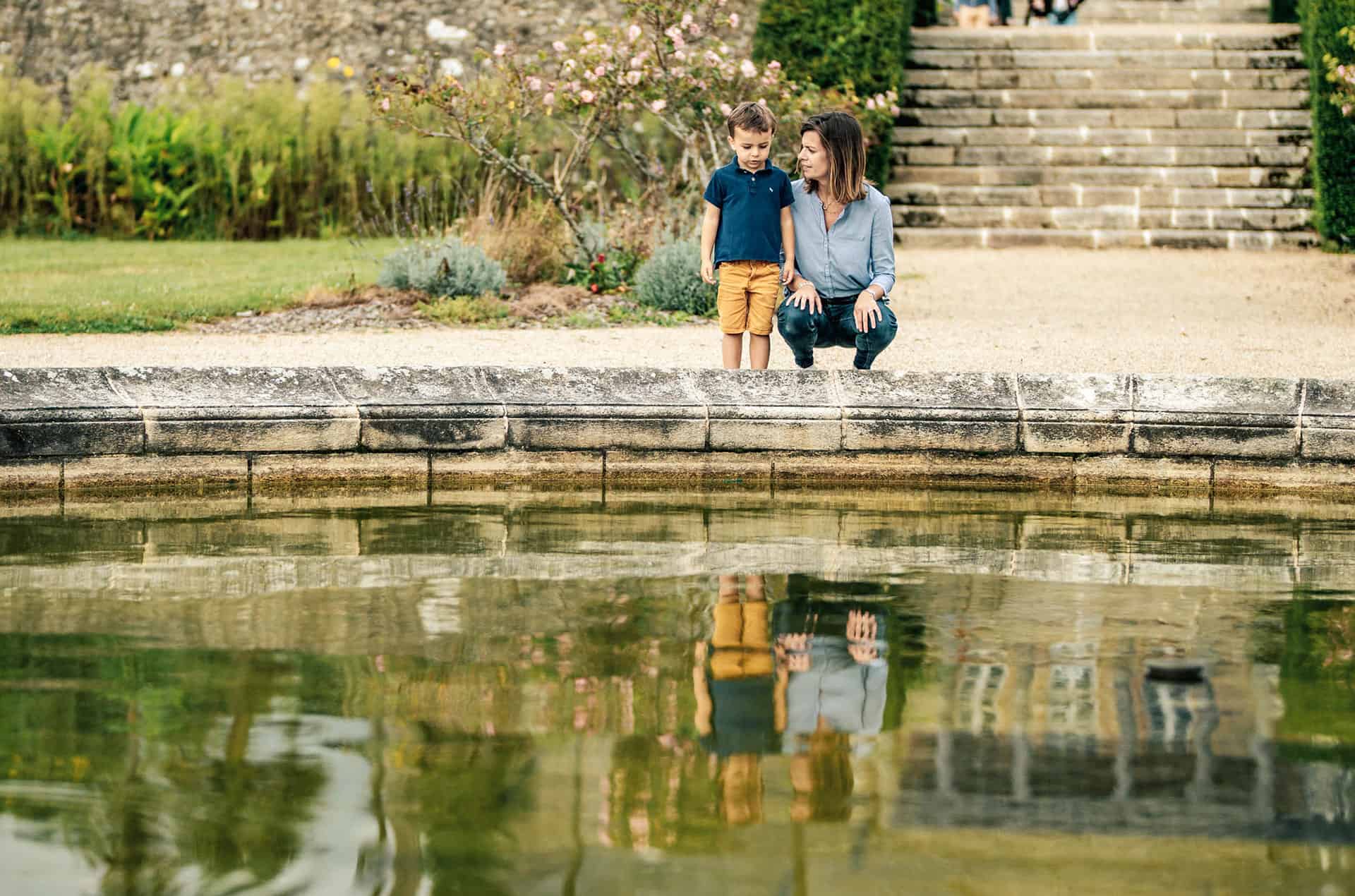 Bassin du dauphin de la résidence de vacances L'orangerie de Lanniron proche de Quimper Bassin du dauphin de la résidence de vacances L'orangerie de Lanniron proche de Quimper