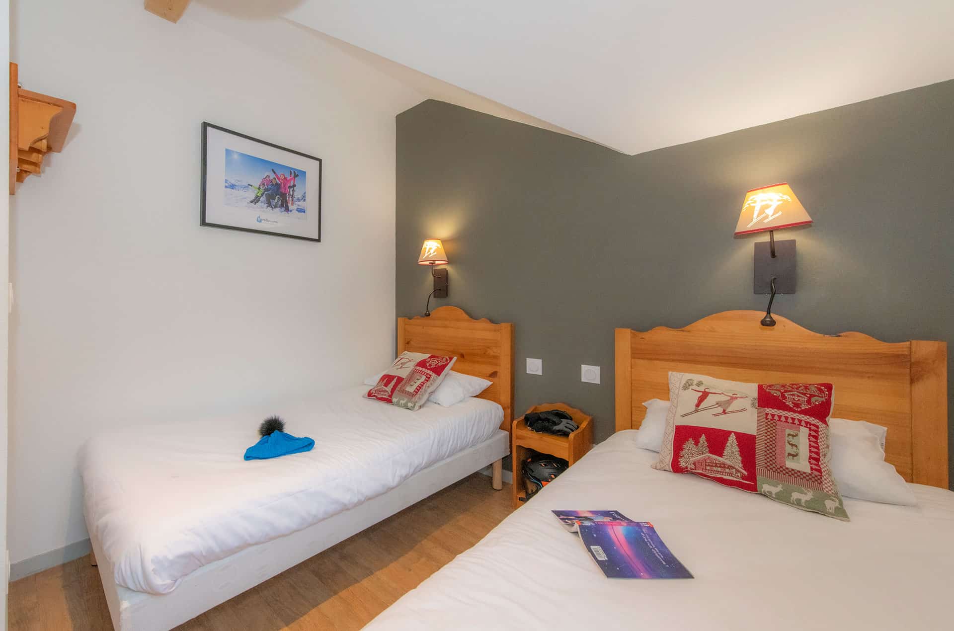 Exemple de chambre de la résidence de vacances Goélia Le Crystal à Vaujany Exemple de chambre de la résidence de vacances Goélia Le Crystal à Vaujany