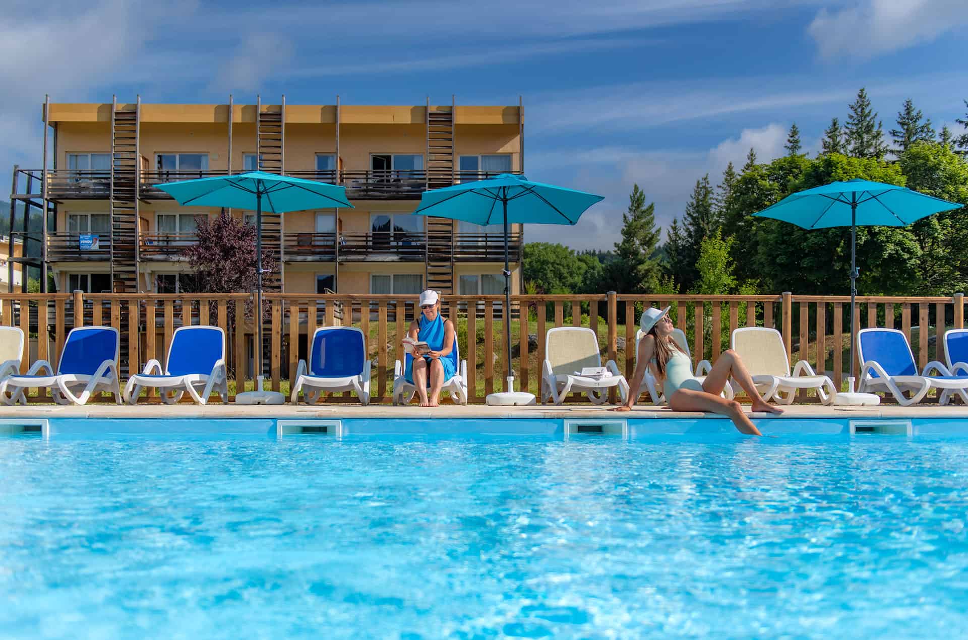 Heated swimming pool at the Le Sornin holiday residence in Autrans en Vercors, Isère Heated swimming pool at the Le Sornin holiday residence in Autrans en Vercors, Isère