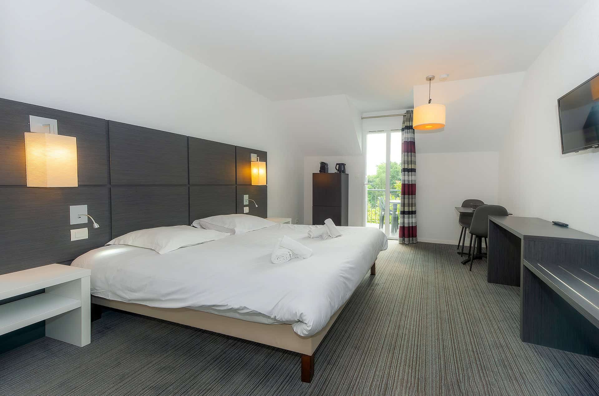 Exemple d'un studio 2 personnes avec balcon de la résidence de vacances Goélia Le Domaine de Pont-Aven à Pont-Aven en Bretagne Exemple d'un studio 2 personnes avec balcon de la résidence de vacances Goélia Le Domaine de Pont-Aven à Pont-Aven en Bretagne