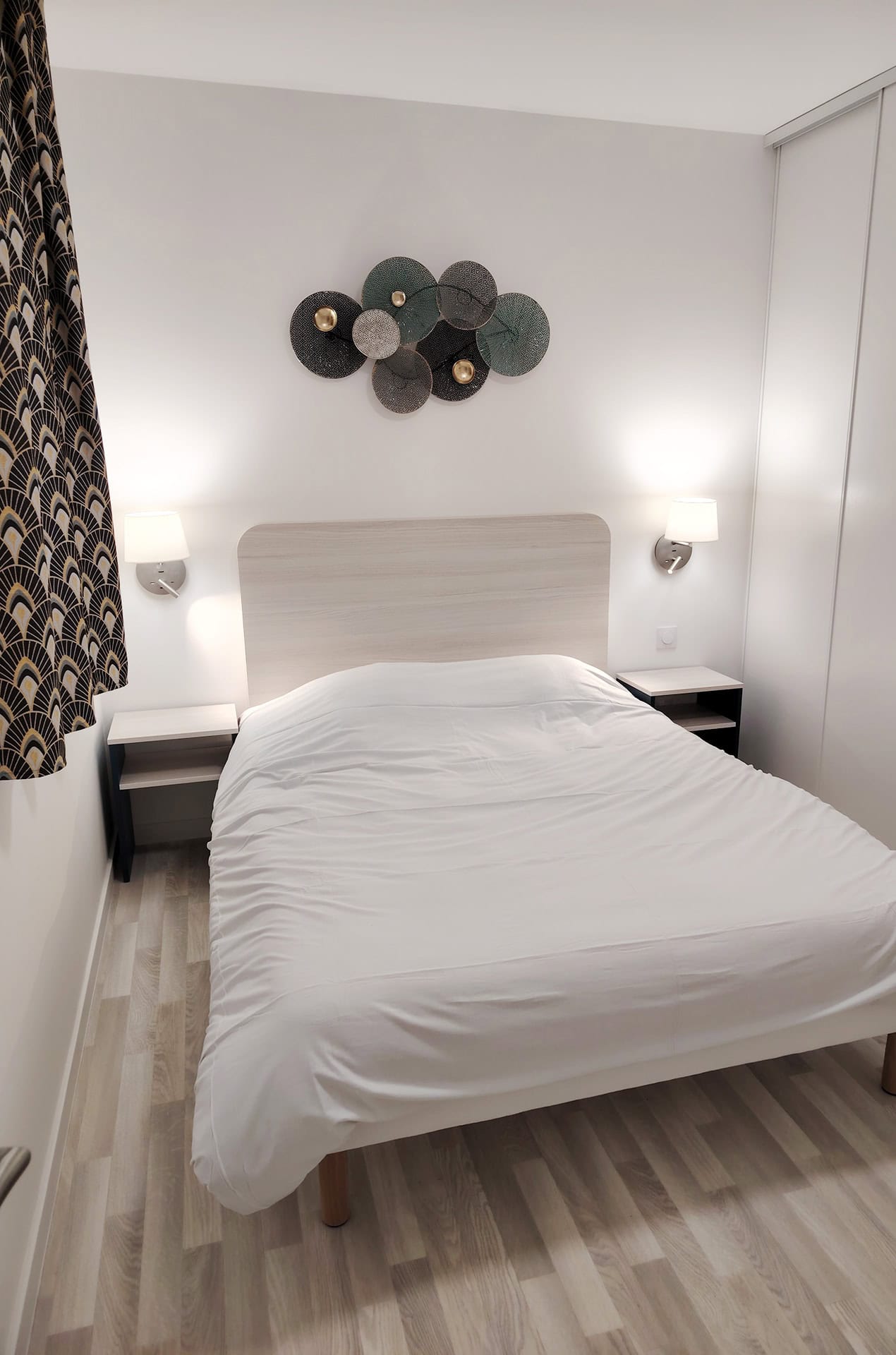 Exemple de chambre d'un studio cabine 2/4 ou 2P cabine 4/6 de la résidence de vacances Goélia Le Phare au Tréport, Exemple de chambre d'un studio cabine 2/4 ou 2P cabine 4/6 de la résidence de vacances Goélia Le Phare au Tréport,