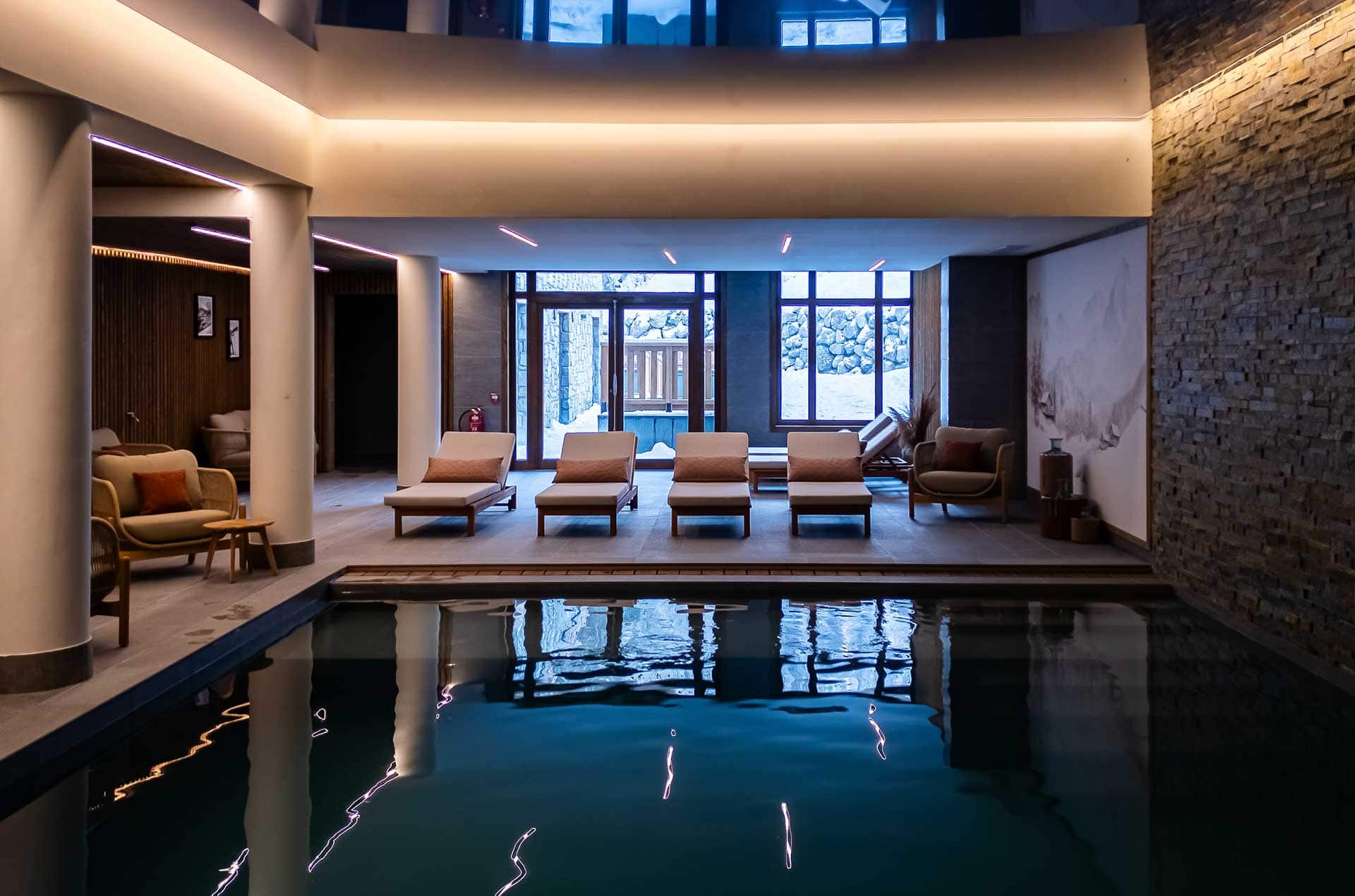 Piscine de la résidence de vacances L'Ecrin d'Argent à Valmorel