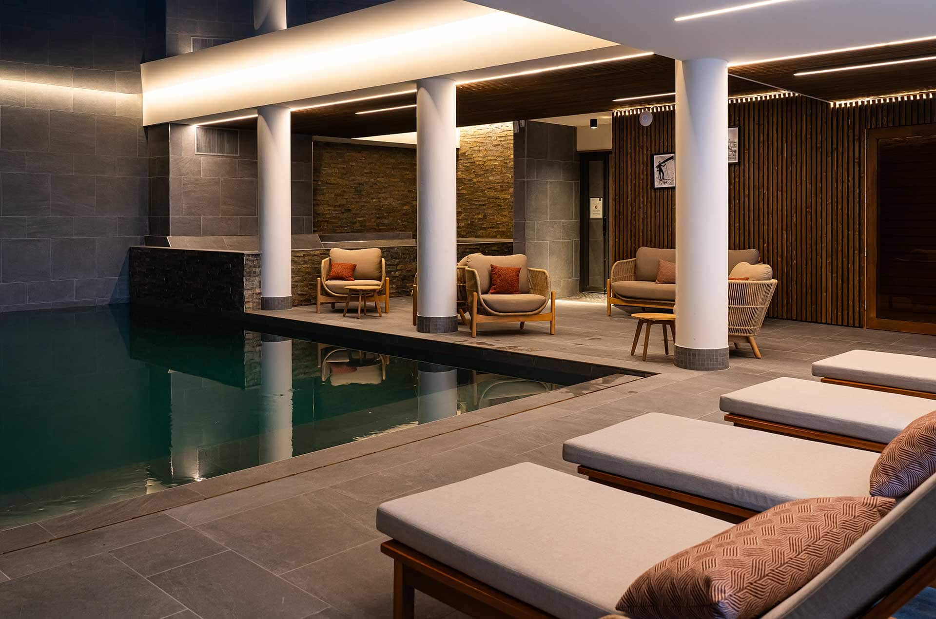 Piscine de la résidence de vacances L'Ecrin d'Argent à Valmorel