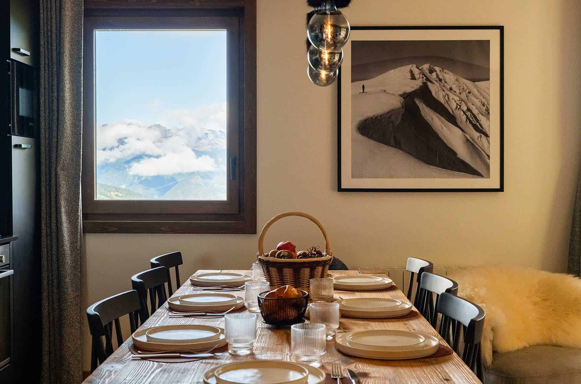 Exemple d'intérieur d'un logement de de la résidence de vacances L'Ecrin d'Argent à Valmorel