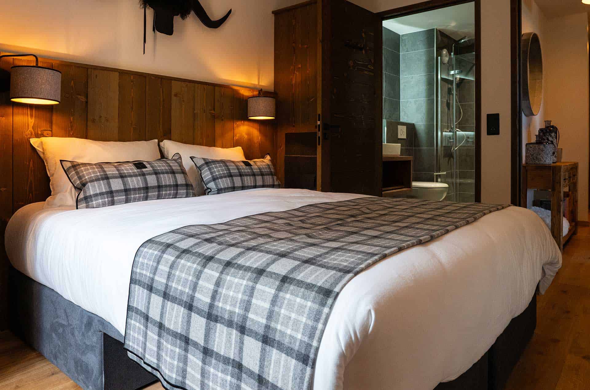 Exemple de chambre de la résidence de vacances L'Ecrin d'Argent à Valmorel