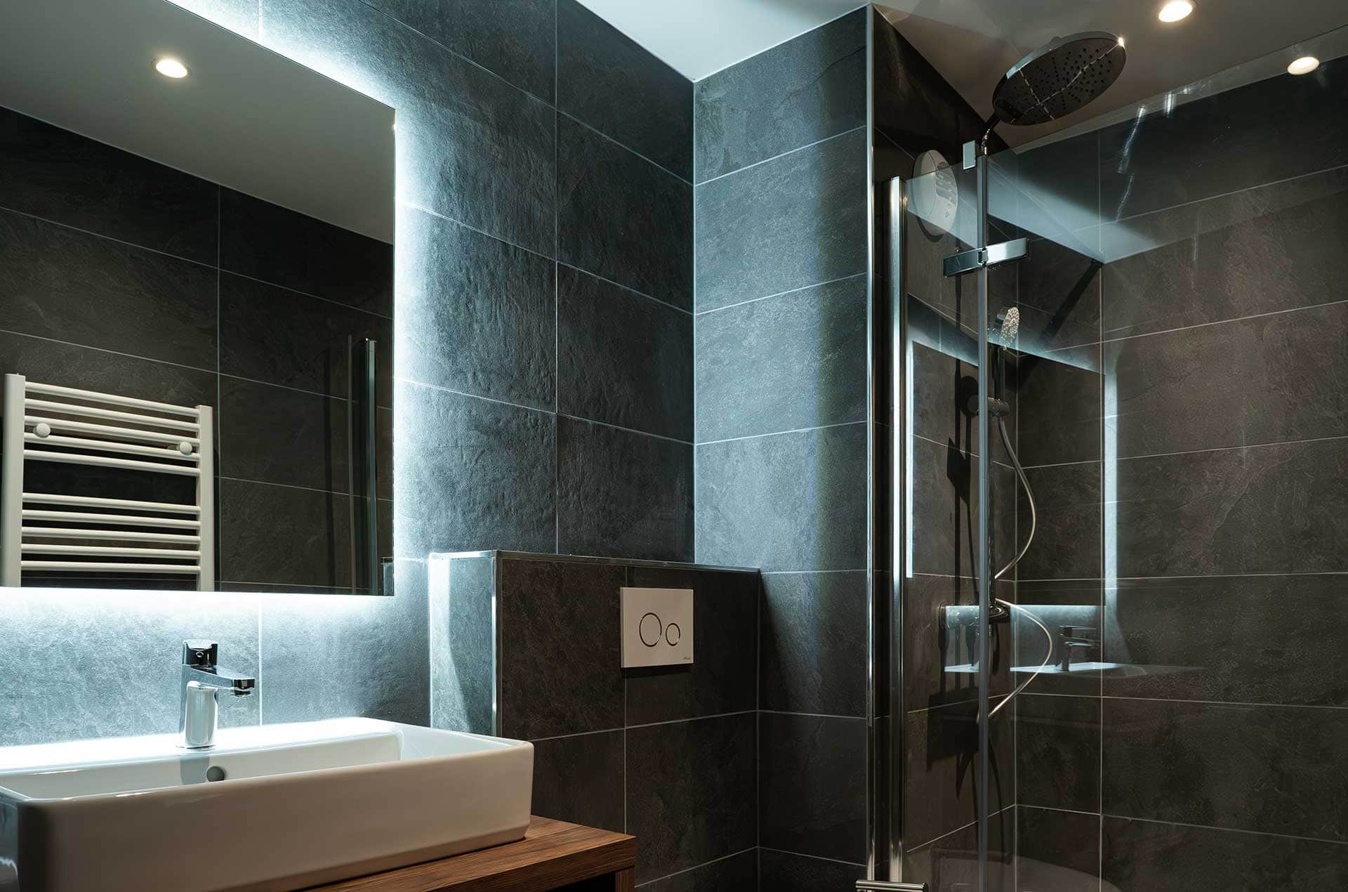 Exemple de salle de bain de de la résidence de vacances L'Ecrin d'Argent à Valmorel