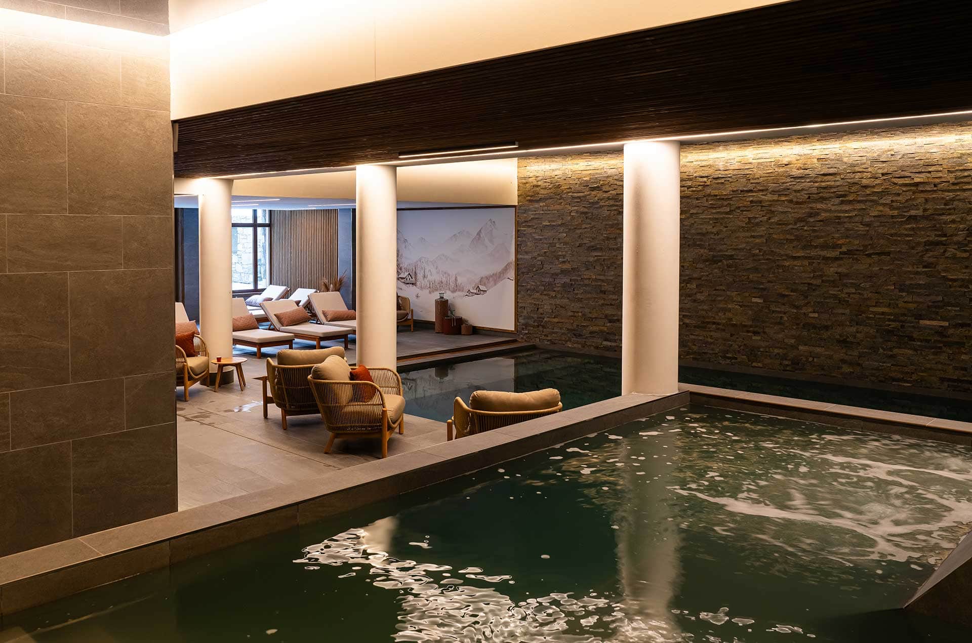Piscine de la résidence de vacances L'Ecrin d'Argent à Valmorel