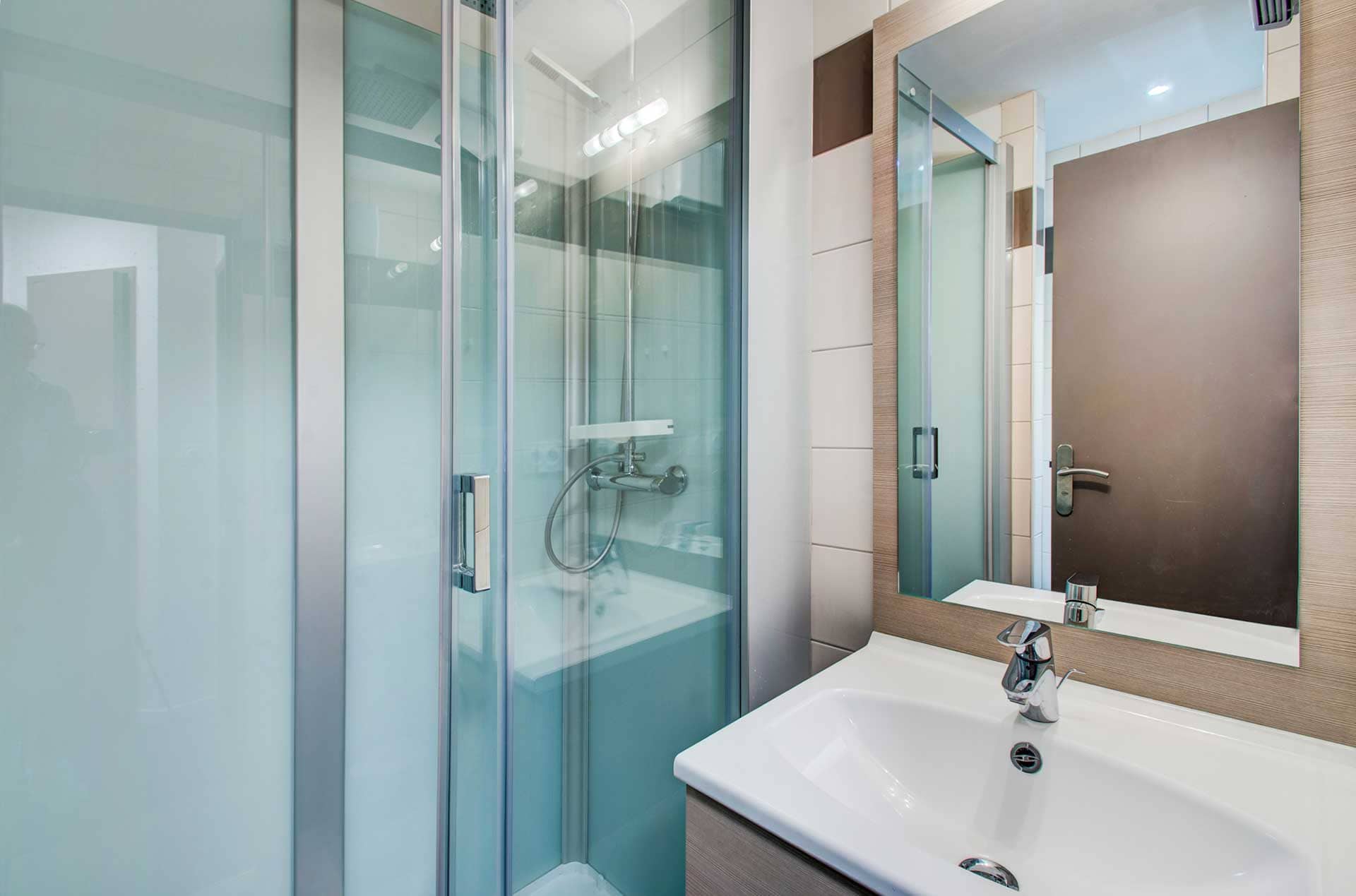 Exemple de salle de bain de la résidence de vacances Privilège à Peyragudes