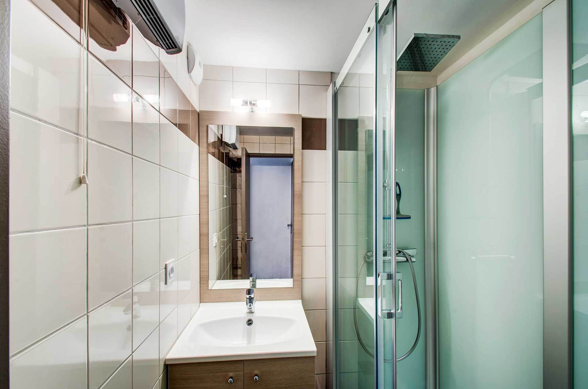 Exemple de salle de bain de la résidence de vacances Privilège à Peyragudes