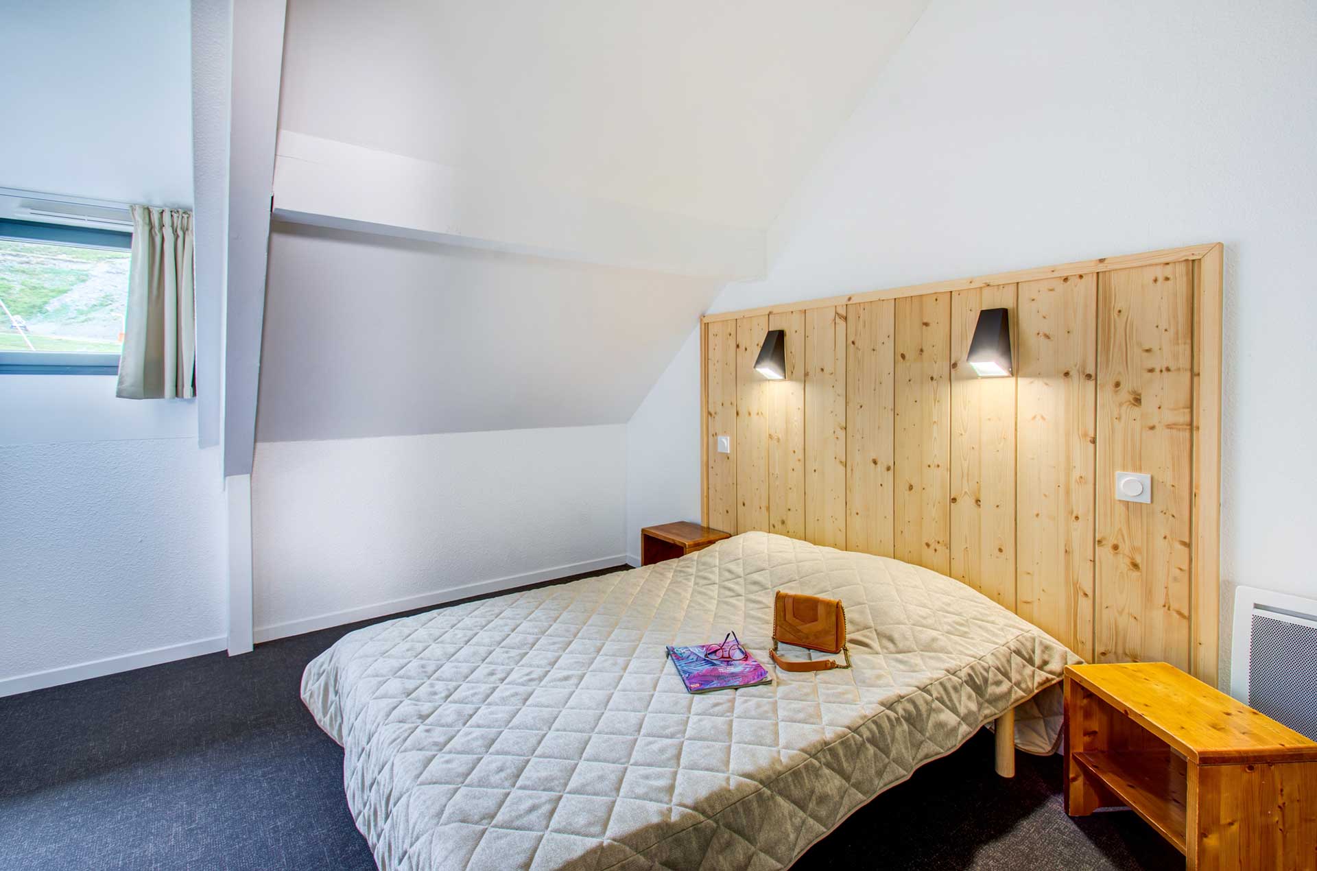 Exemple de chambre de la résidence de vacances Privilège à Peyragudes