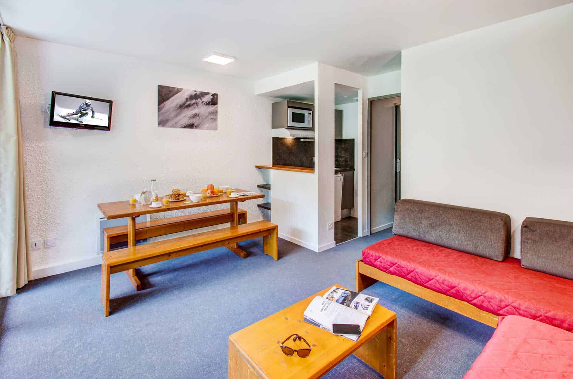 Exemple d'intérieur de la résidence de vacances Privilège à Peyragudes, au pied des pistes