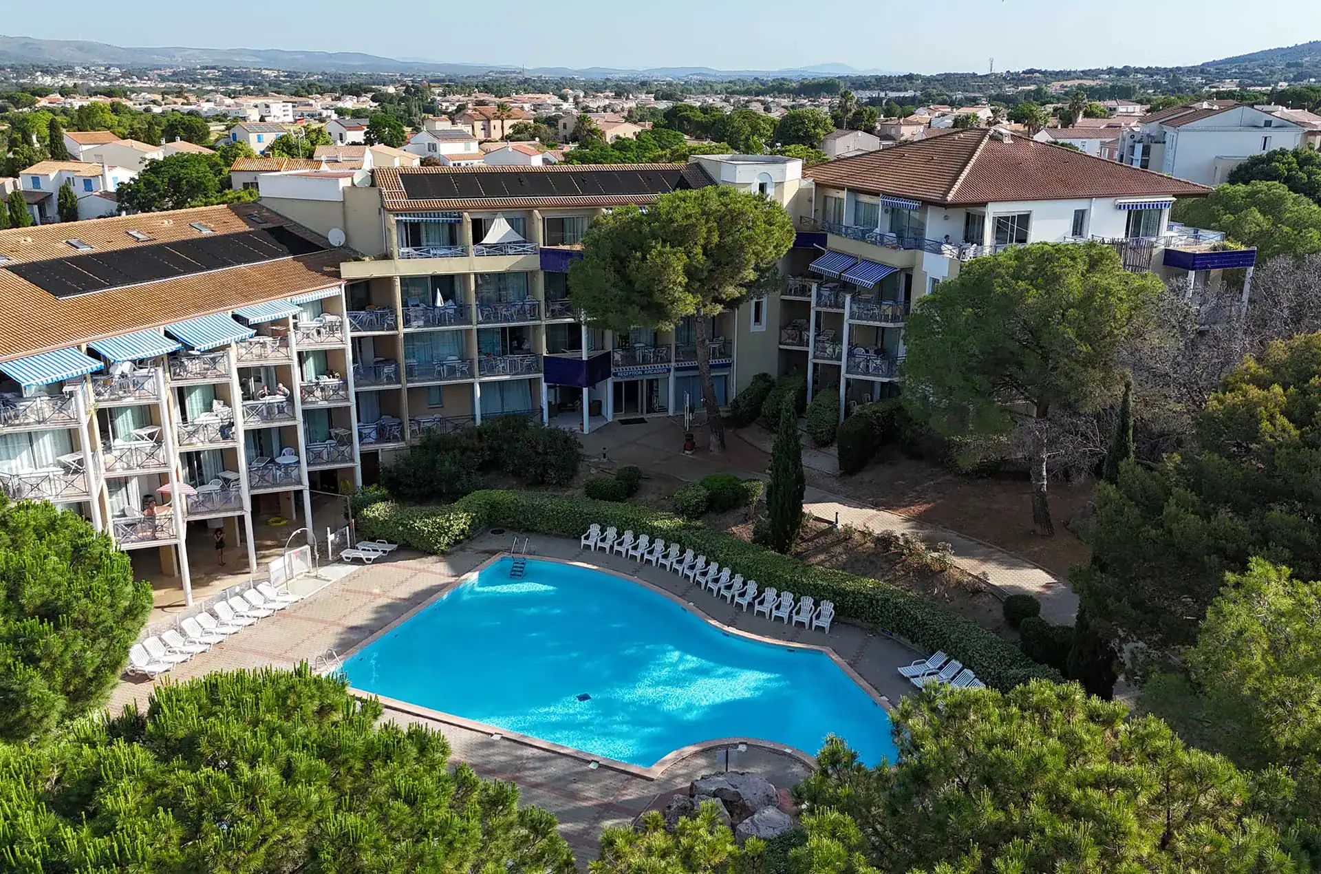 Aerial view of The Goélia Arcadius holidays residence in Balaruc les Bains Aerial view of The Goélia Arcadius holidays residence in Balaruc les Bains