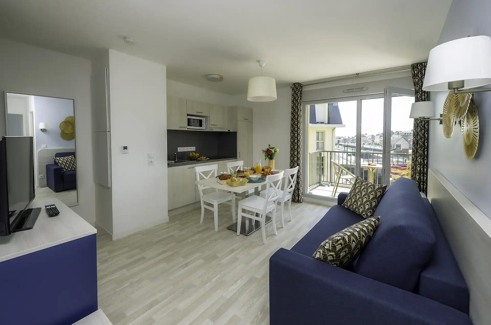 Exemple d'appartement de la résidence de vacances Le Phare au Tréport en Normandie