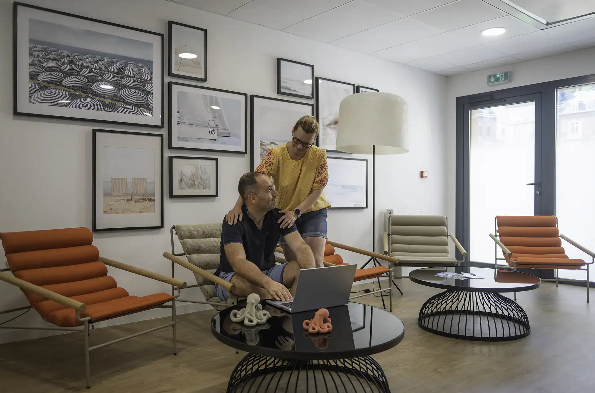 Le coin salon détente de la résidence de vacances Goélia Le Phare au Tréport