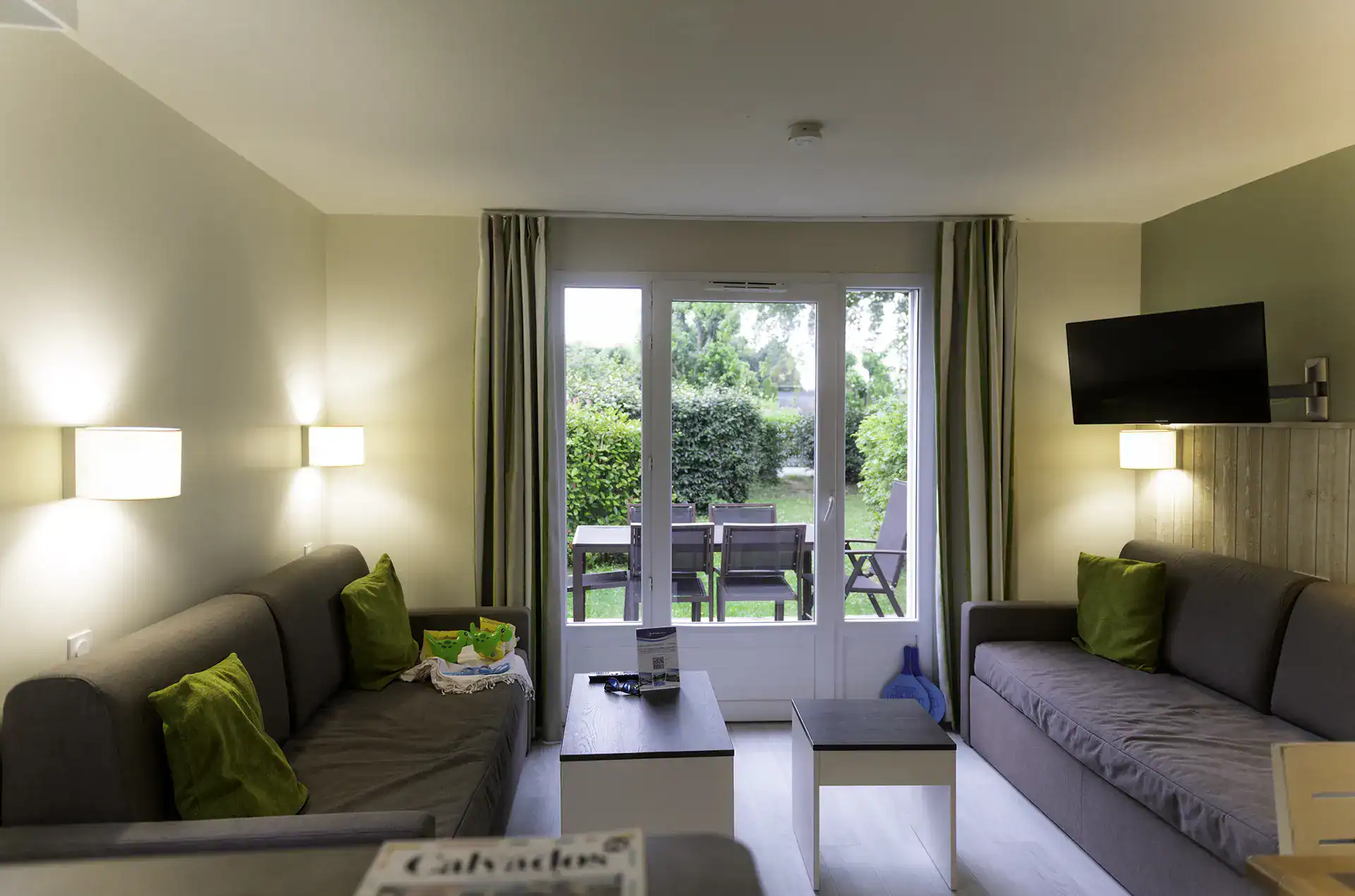 Example of a living-room at the Goélia La Pommeraie residence in Branville Example of a living-room at the Goélia La Pommeraie residence in Branville