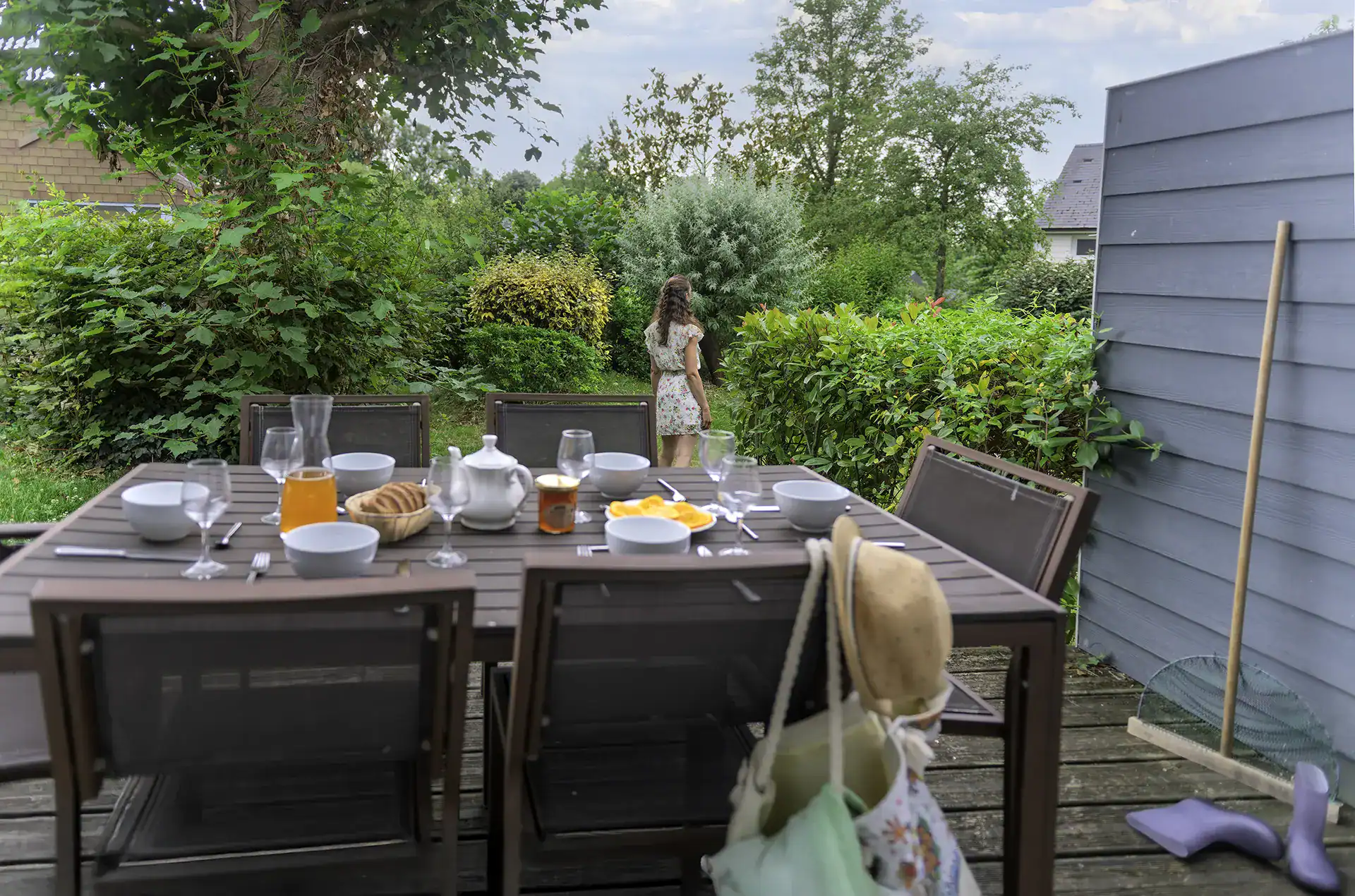 Exemple de terrasse de la résidence de vacances Goélia  La Pommeraie à Branville