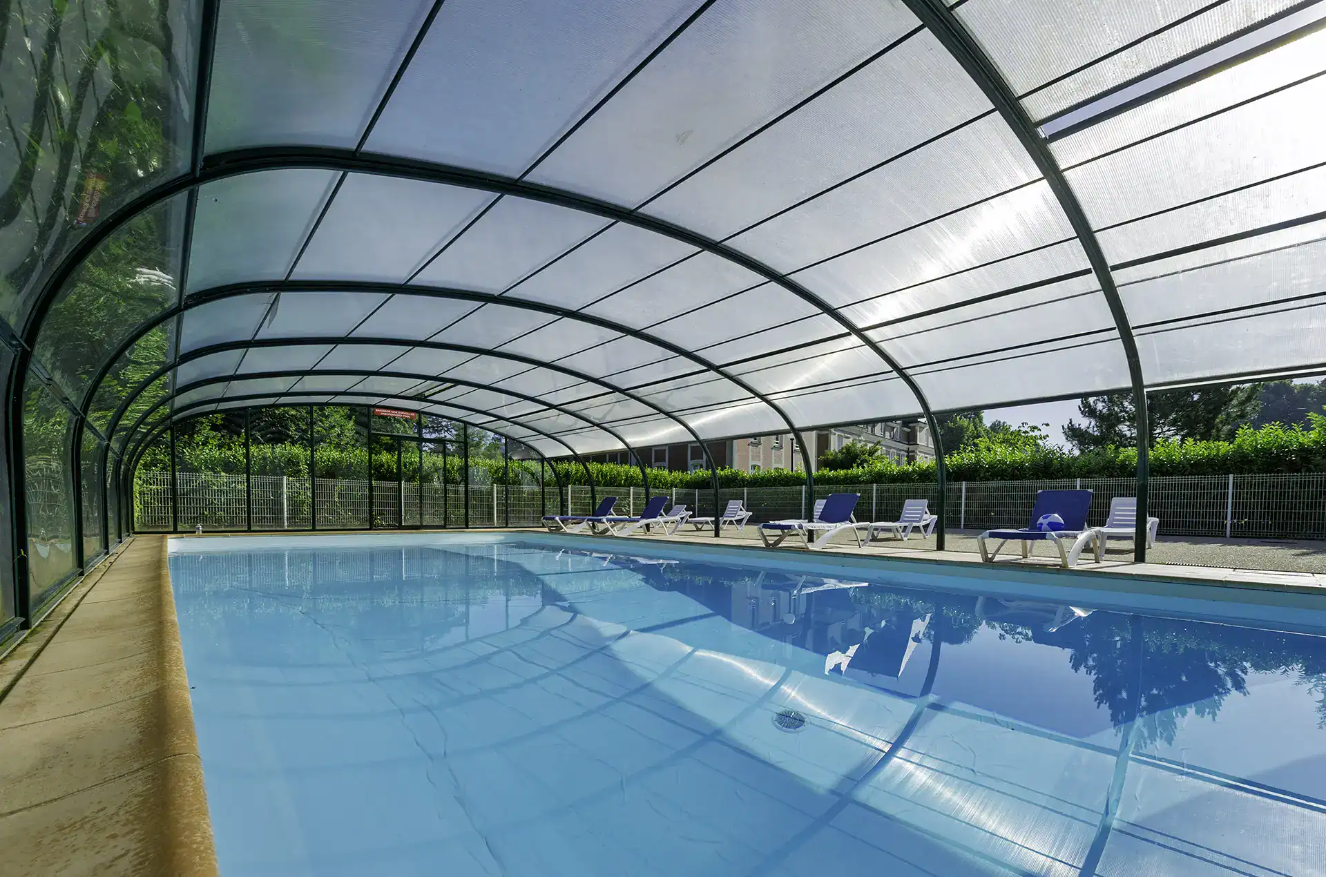 Swimming pool at the Goelia Les Portes d'Etretat holiday residence in Etretat, Normandy