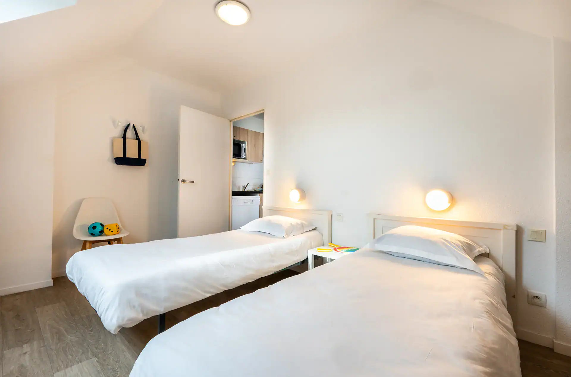 Exemple de chambre de la résidence de vacances Goélia Kermael à Saint Briac