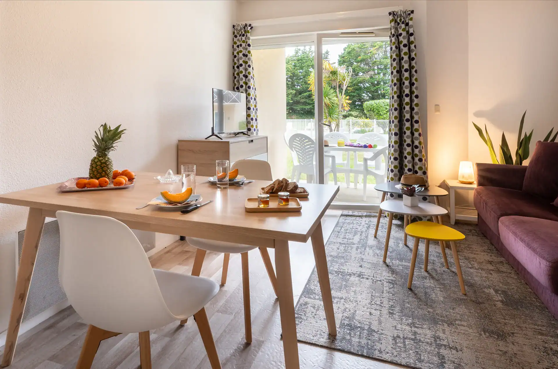 Exemple d'intérieur d'un logement de la résidence de vacances Goélia Kermael à Saint Briac 