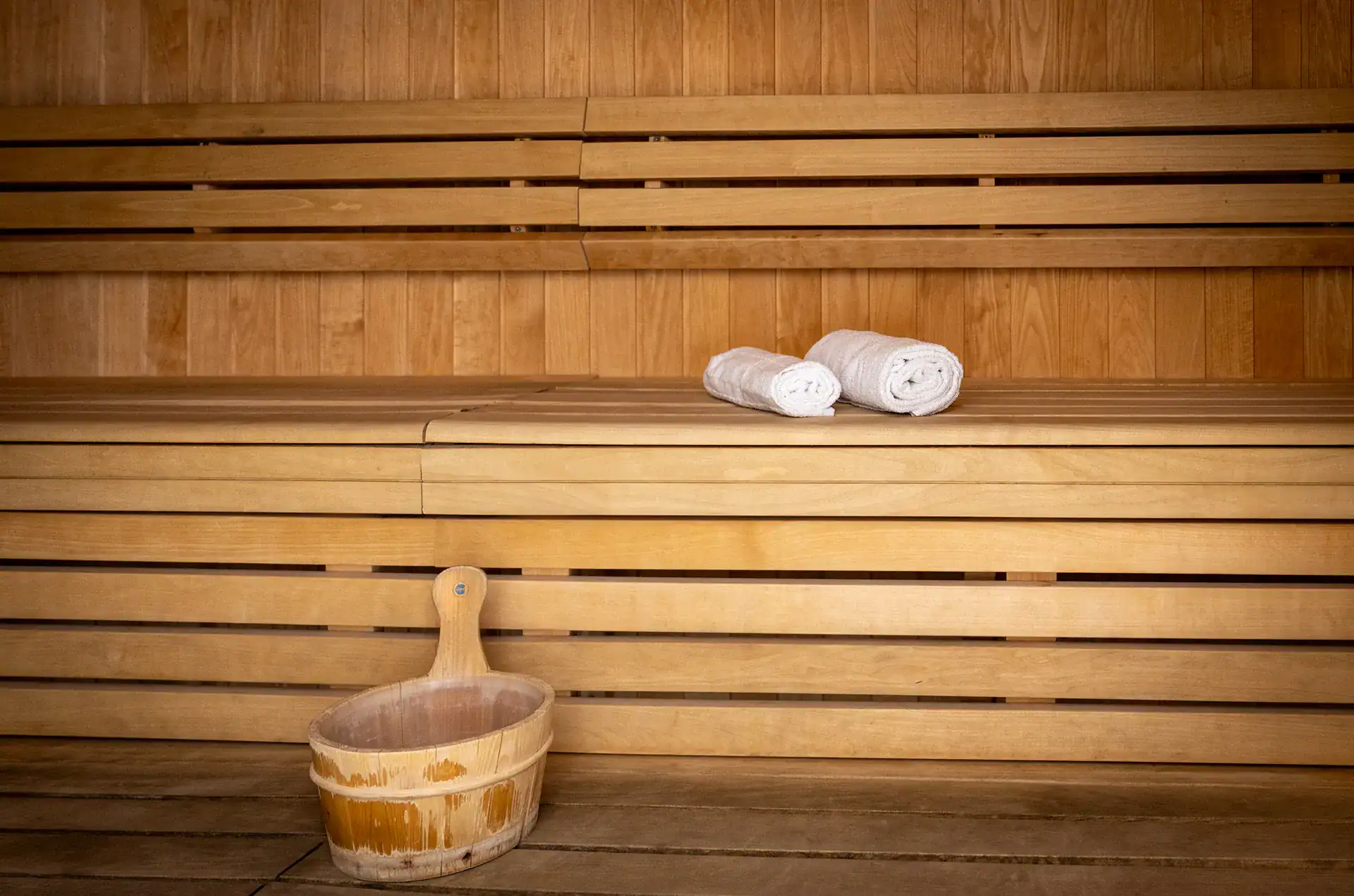 Sauna at the Goélia Le Cap Azur holiday residence in Saint-Mandrier 