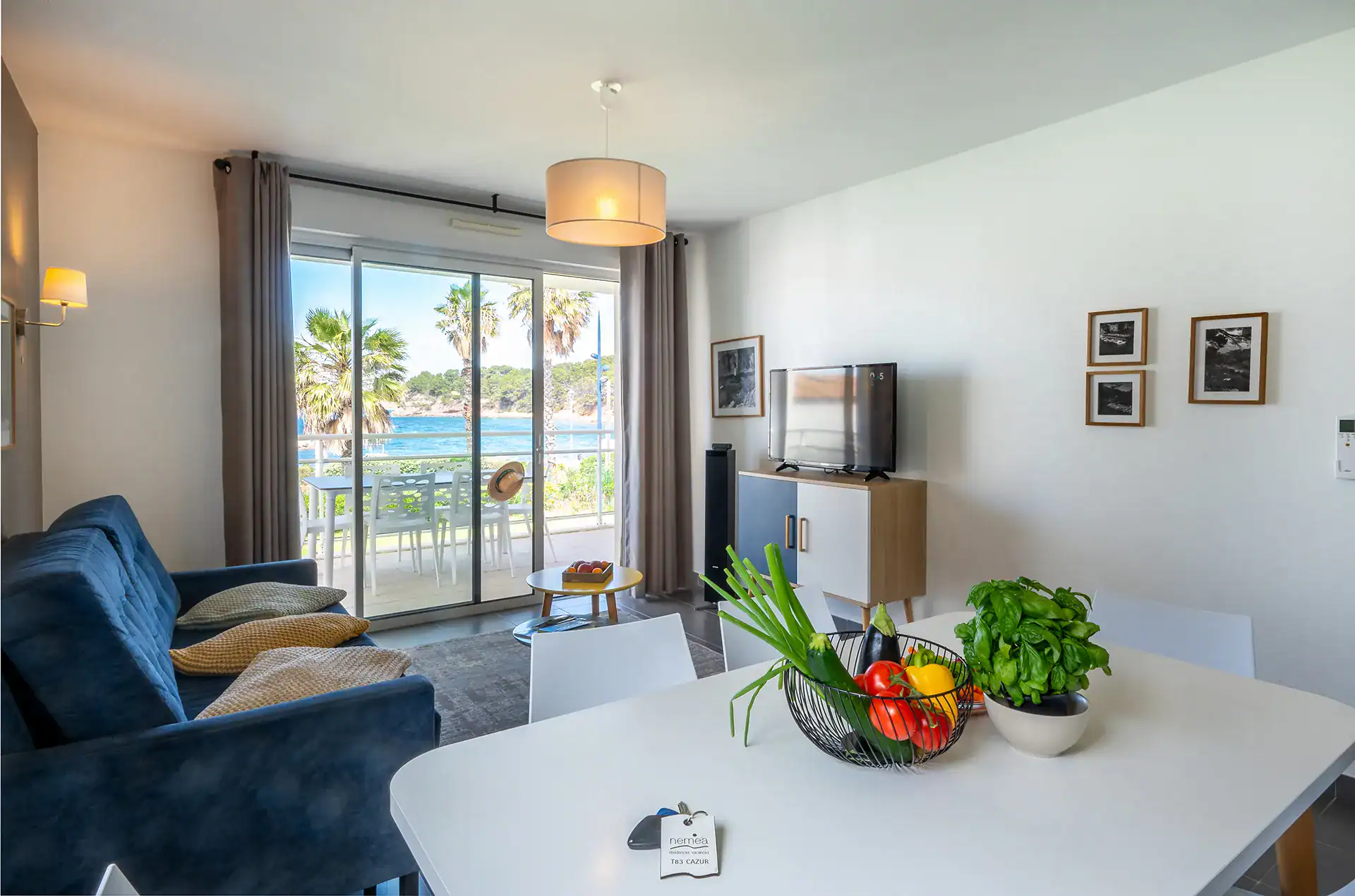 Example of the interior of an accommodation unit at the Goélia Le Cap Azur holiday residence in Saint-Mandrier