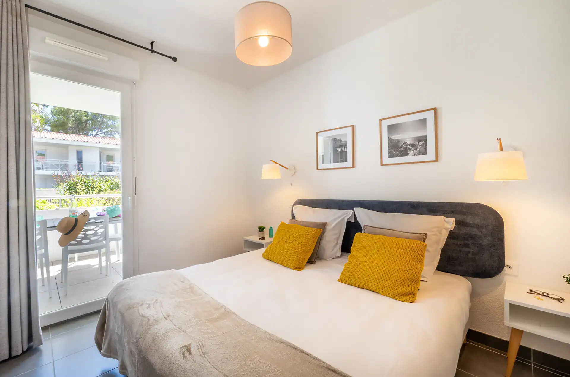 Example of a room in accommodation at the Goélia Le Cap Azur holiday residence in Saint-Mandrier