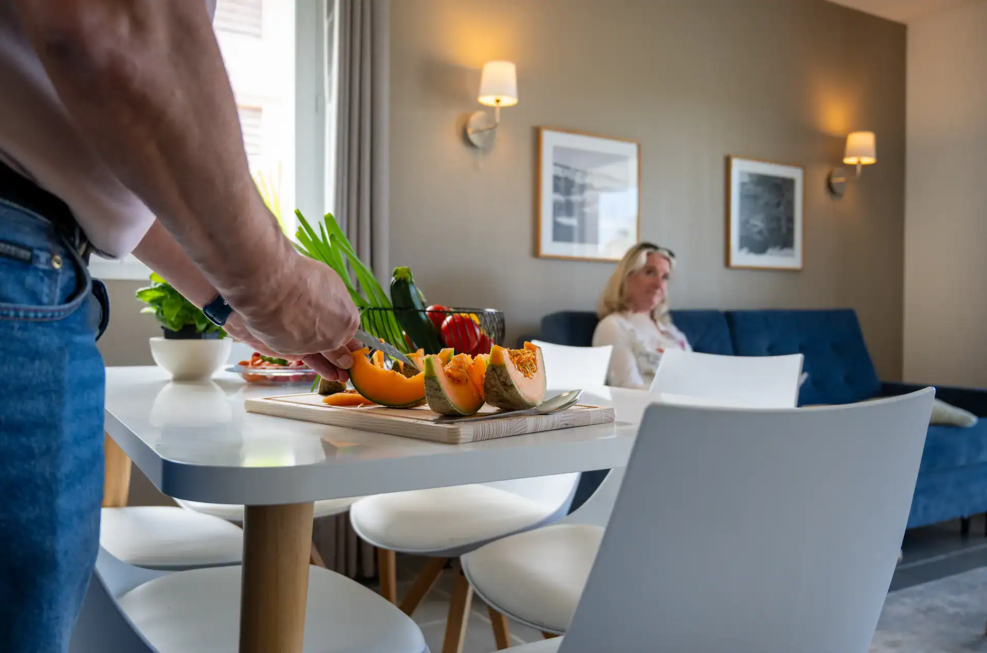 Example of the interior of an accommodation unit at the Goélia Le Cap Azur holiday residence in Saint-Mandrier