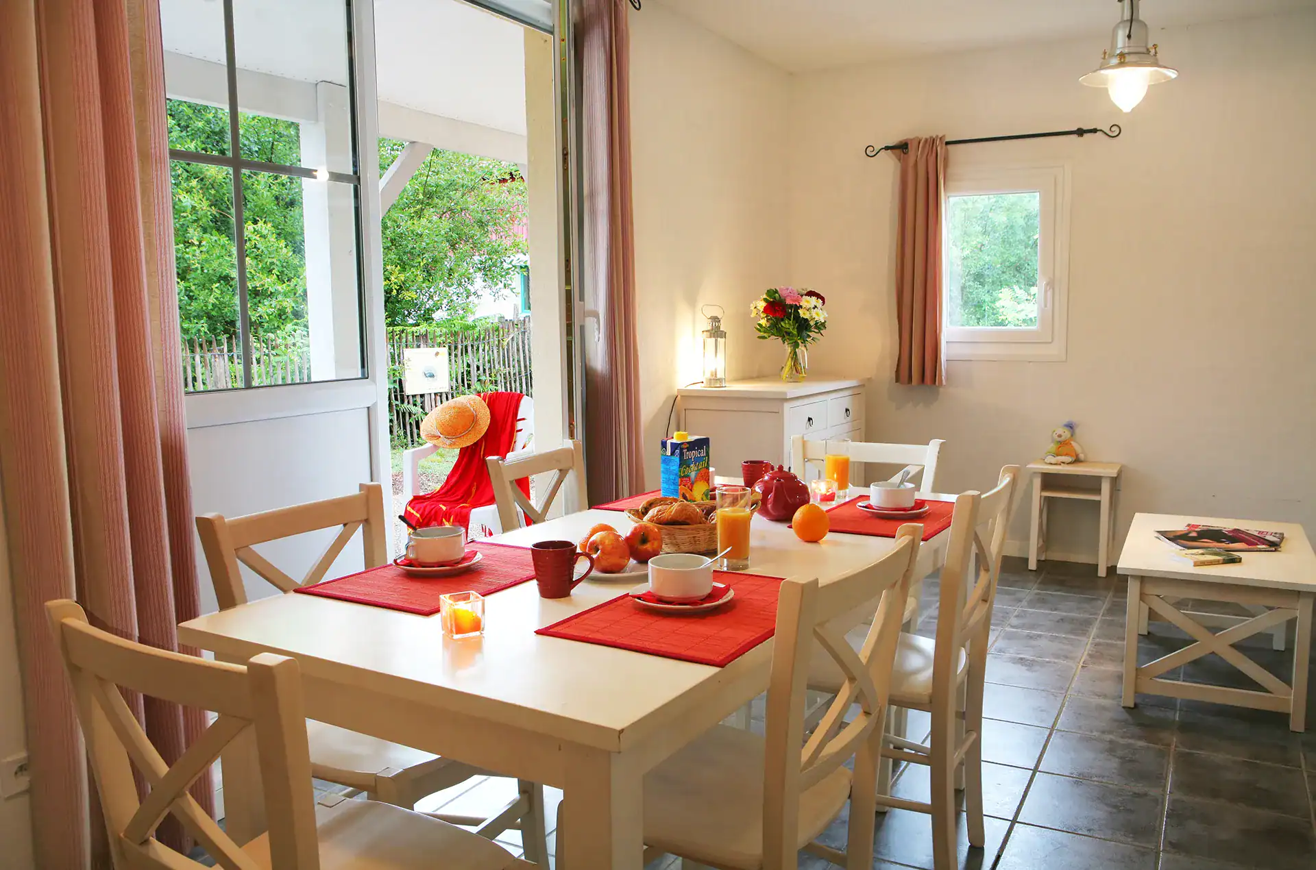 Example of the interior of accommodation at the Goélia Les Rives de St Brice holiday residence in Arès, near Arcachon Bay.
